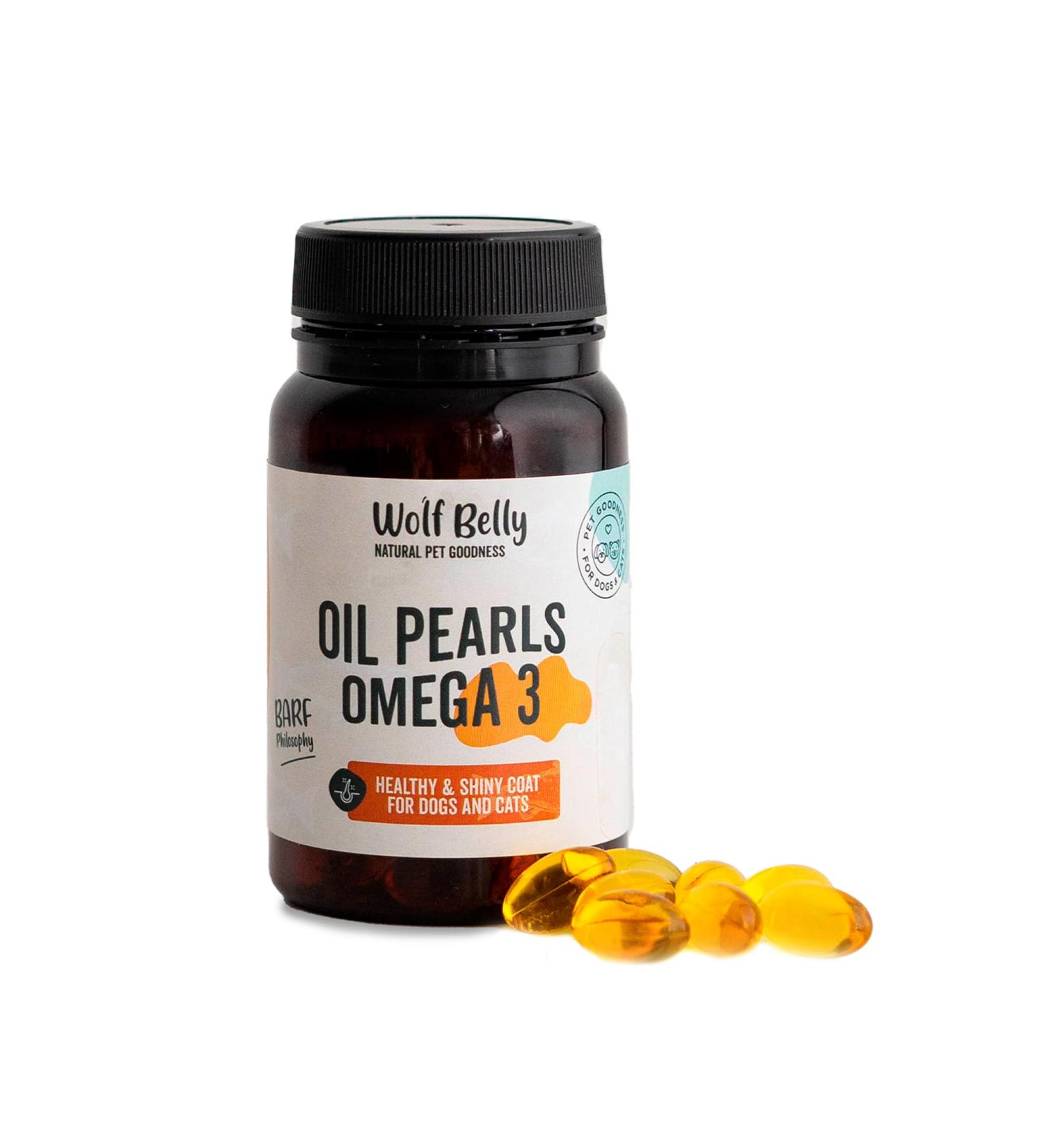 Wolf Belly - 100% Natural Omega 3 for Dogs and Cats (60 Capsules) Fish Oil Capsules Rich in DHA and EPA Anti-inflammatory Joints Healthy Skin and Shiny Coat - Made in EU - Buy Online on GoSupps.com