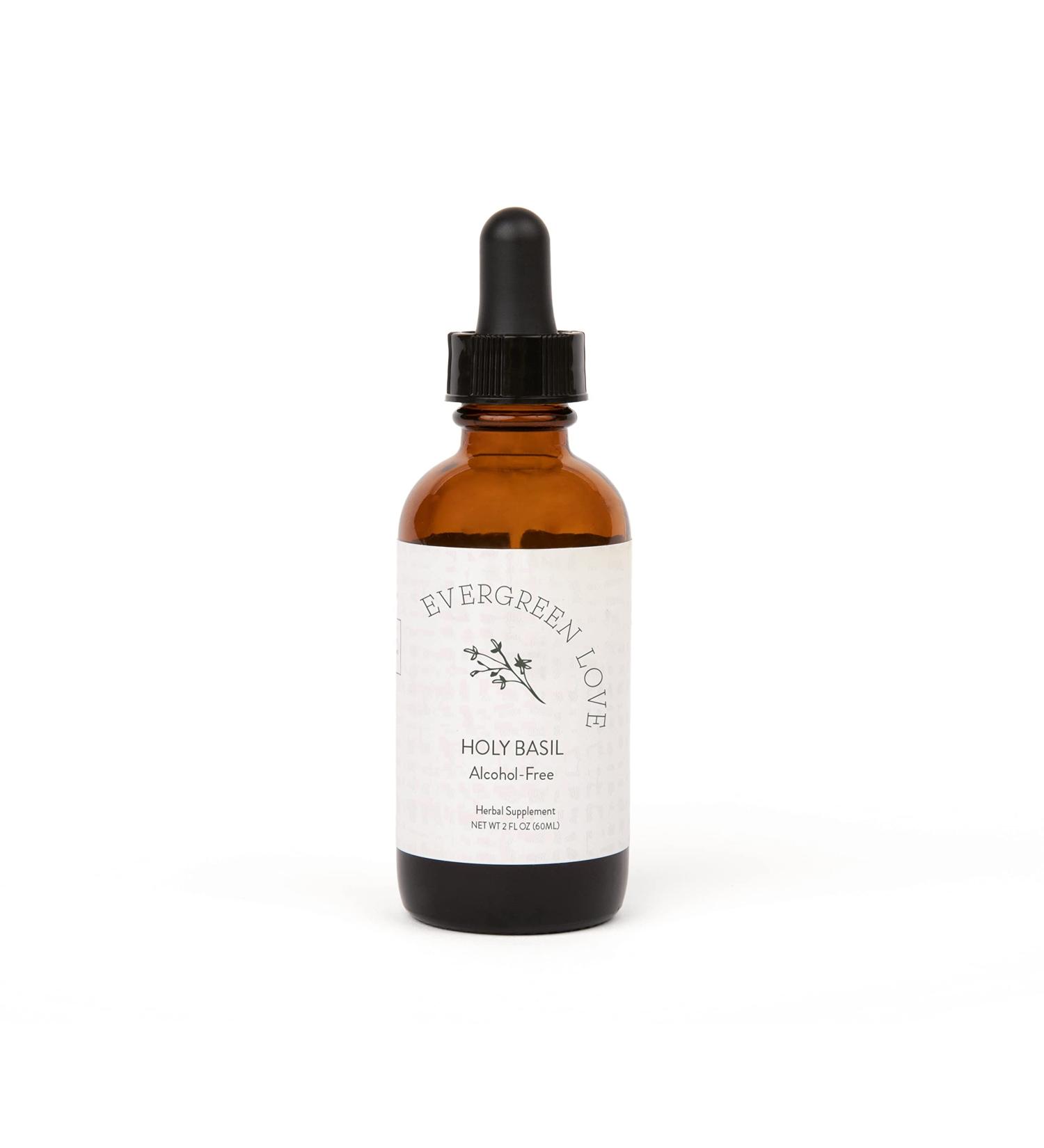 Organic India Tulsi Holy Basil Liquid Supplement | 2 oz 60ML | Ursolic Acid | Alcohol-Free | Holy Basil Tincture for Busy Mothers - Buy Online on GoSupps.com