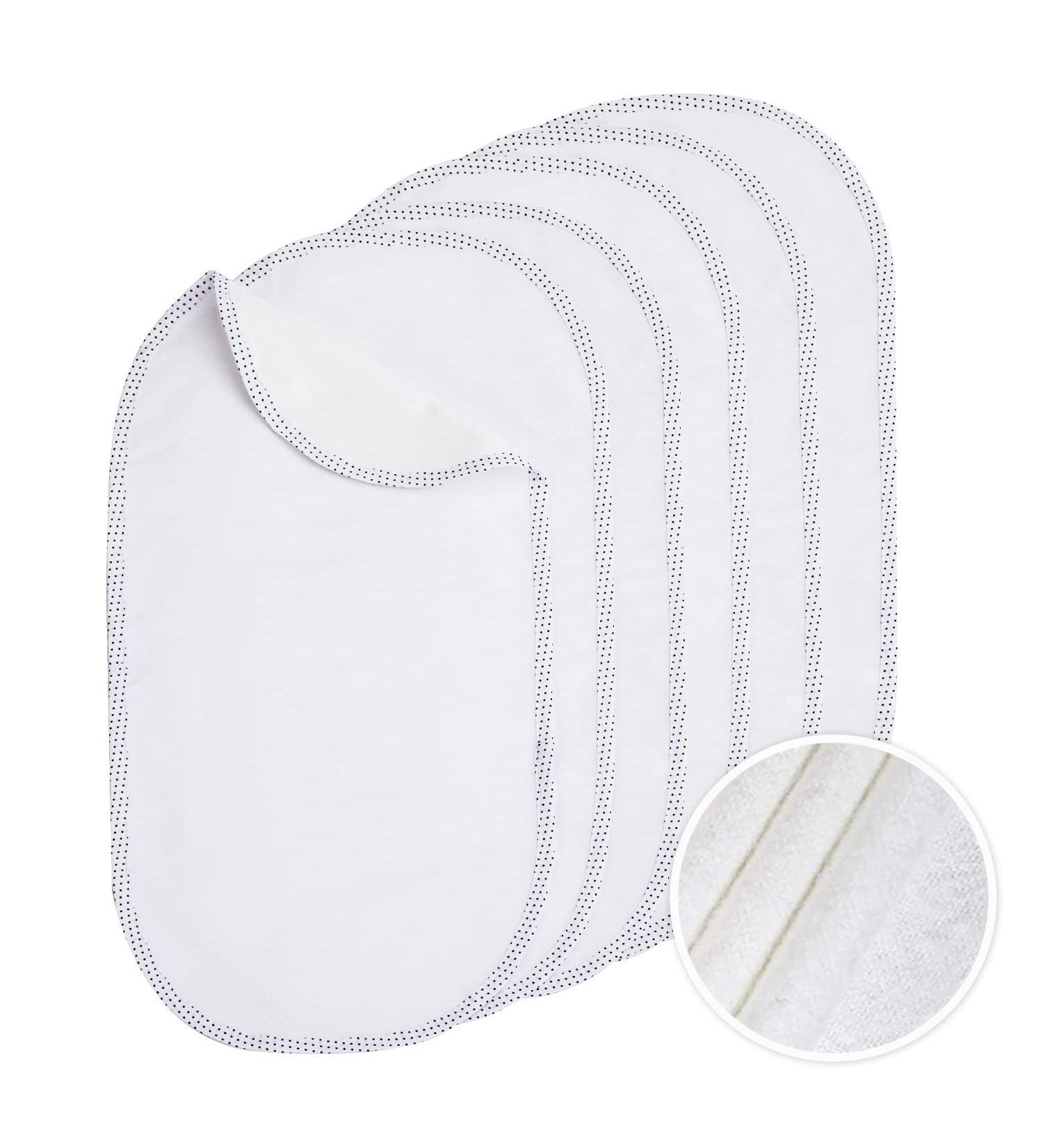 AsoHomx Waterproof Diaper Changing Pad Liners - 6PK White | Large & Soft Flannel Cotton | Reusable & Portable Baby Changing Mat - Buy Online on GoSupps.com