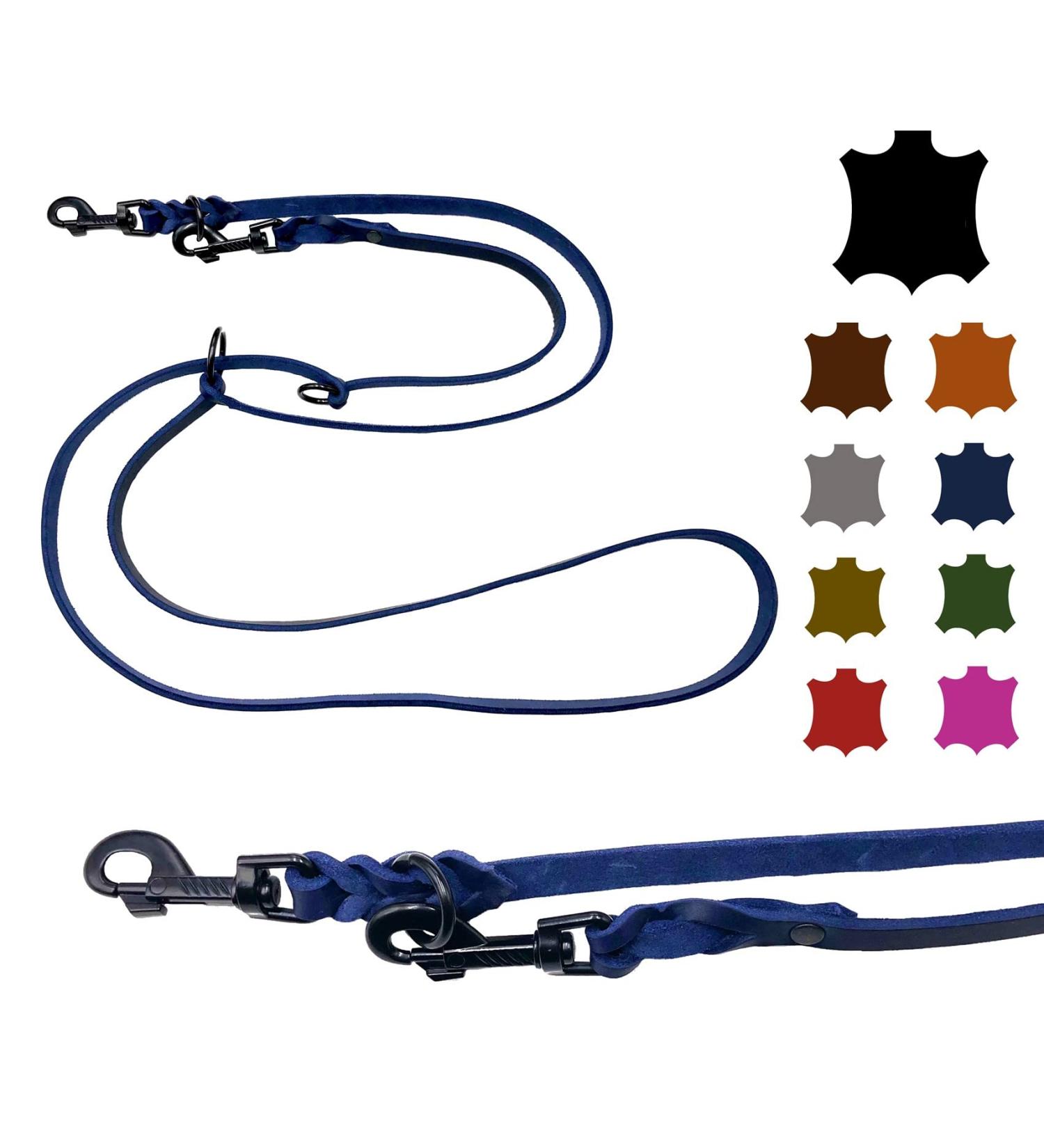 Double Lined Dog Leash for Small & Large Dogs - Adjustable 2m Navy Blue - Best for Comfort & Control - Buy Online on GoSupps.com