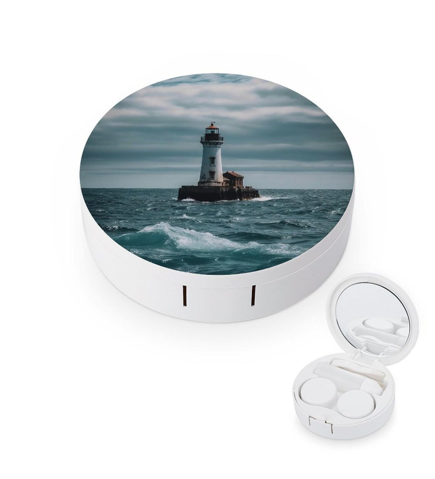 Buy Portable Lighthouse Ocean Contact Lens Case | Travel Storage Box for Daily Use - Buy Online on GoSupps.com