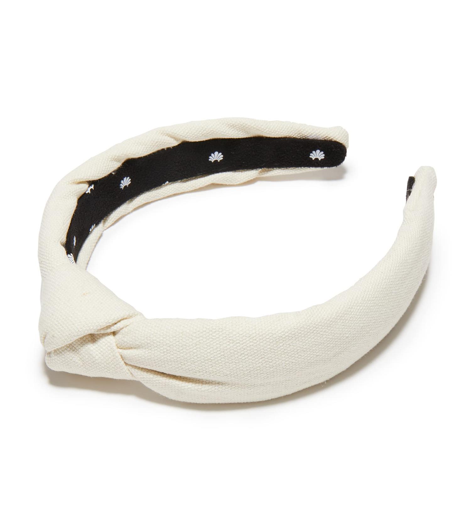 Lele Sadoughi Slim Woven Knotted Headband - Ivory