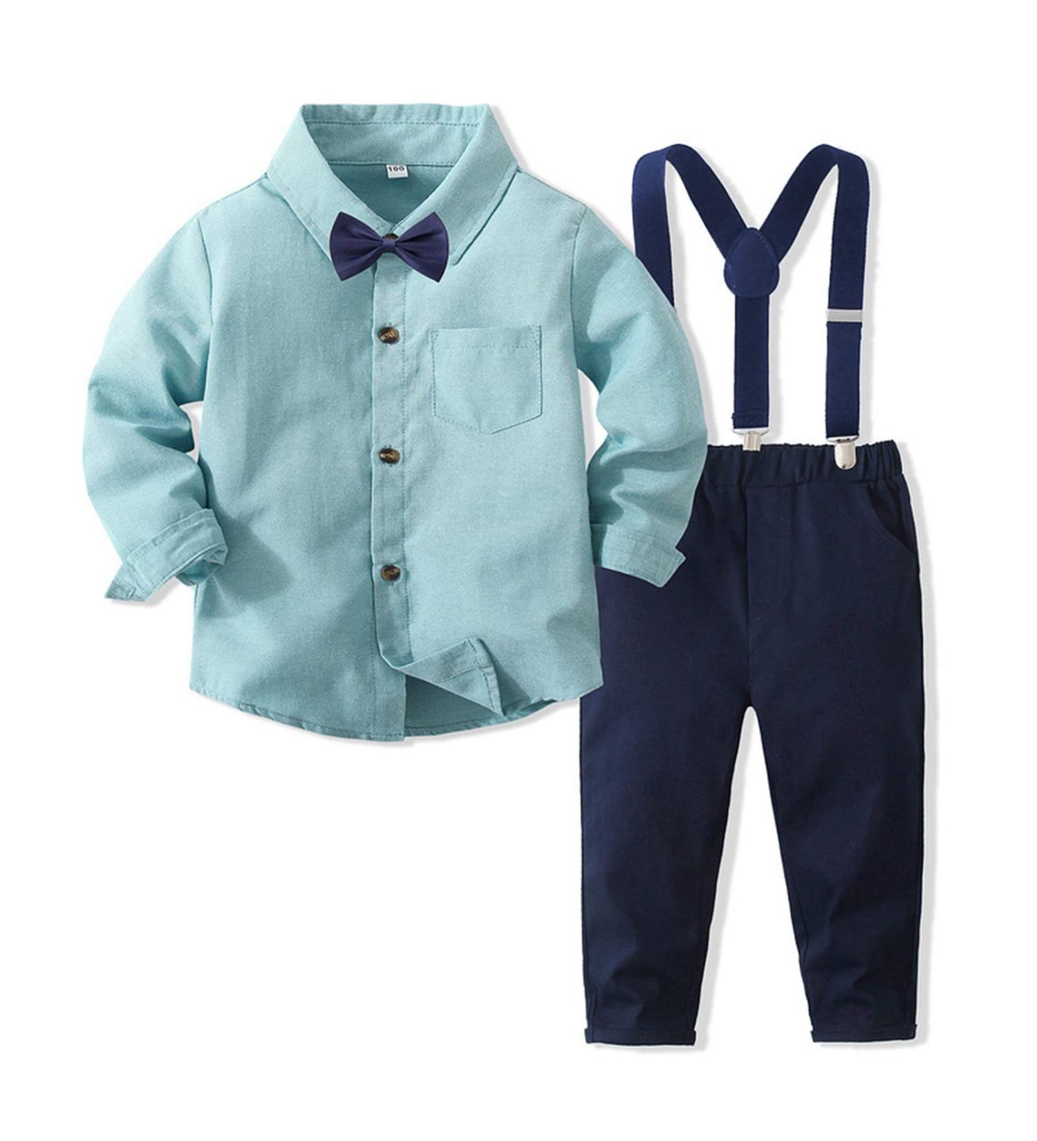 Volunboy Baby Boys 4PCS Gentleman Suit Formal Outfit 4-5 Years | Pure Green - Buy Online on GoSupps.com
