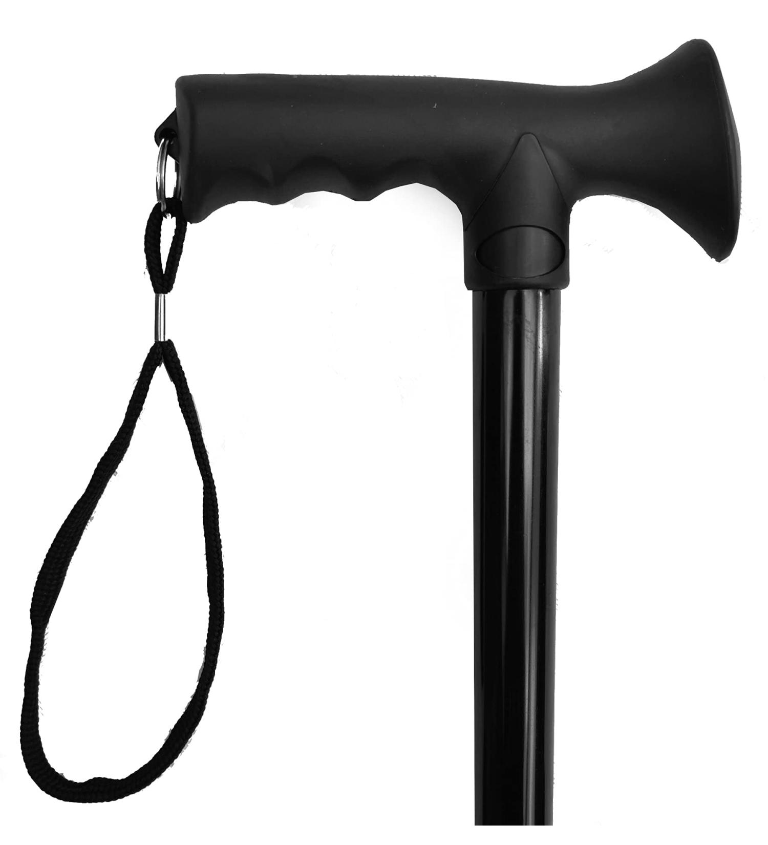 Luxury Ladies Engraved Etched Adjustable Walking Stick Cane with Soft Grip Gel Ergonomic Handle for Women - 25.5 35.5 Plain Black - Buy Online on GoSupps.com