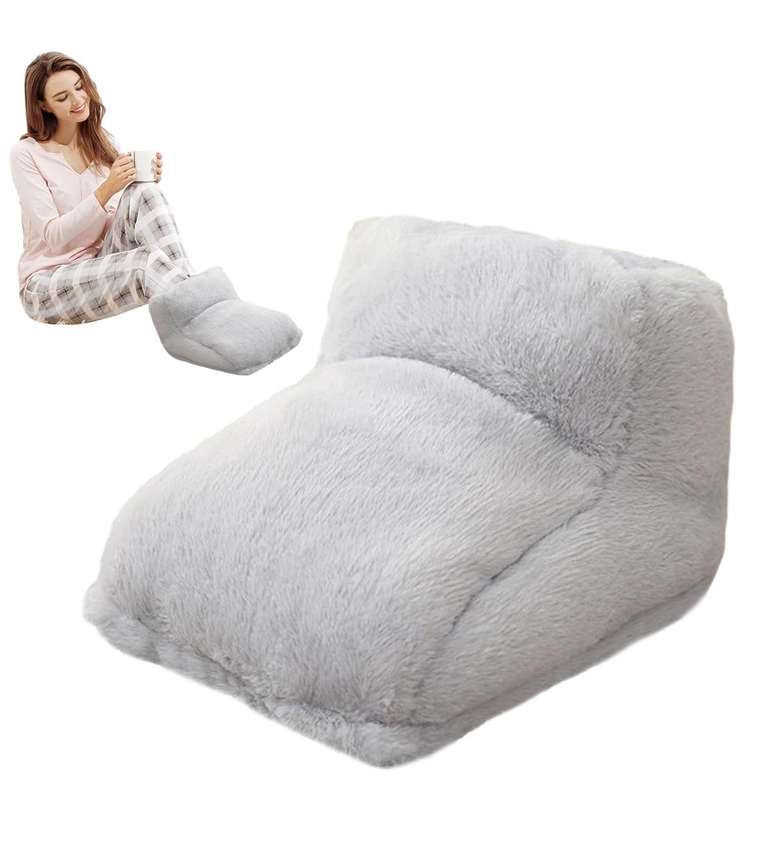 Rechargeable Heated Foot Warmer - Non-Slip Full Wrap Heater for Thick Feet | Cozy Support for Men & Women - Gray - Buy Online on GoSupps.com