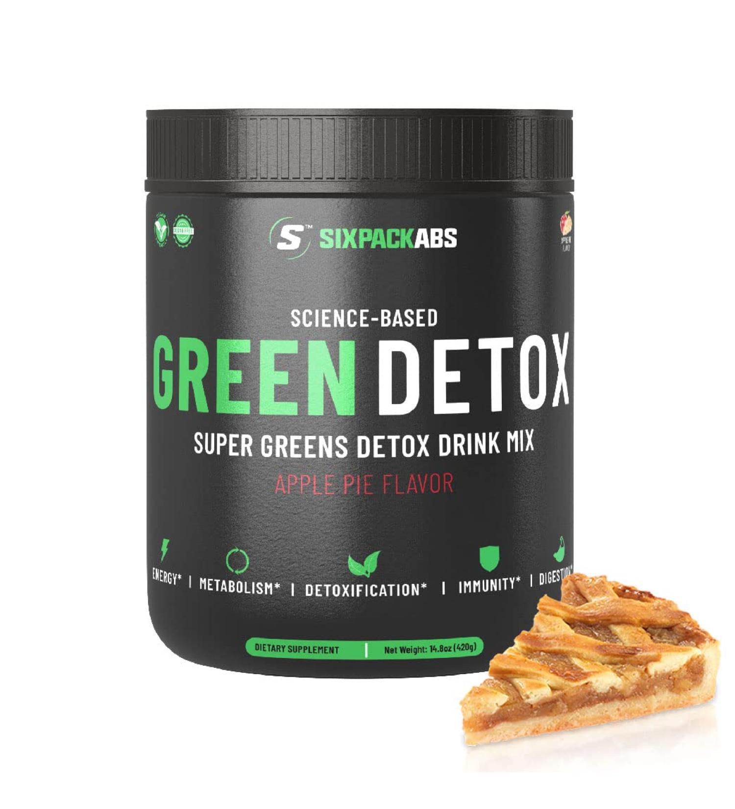 Green Detox Superfood Drink Mix - Sugar Free Vegan-Friendly - Apple Pie Flavor - Buy Online on GoSupps.com