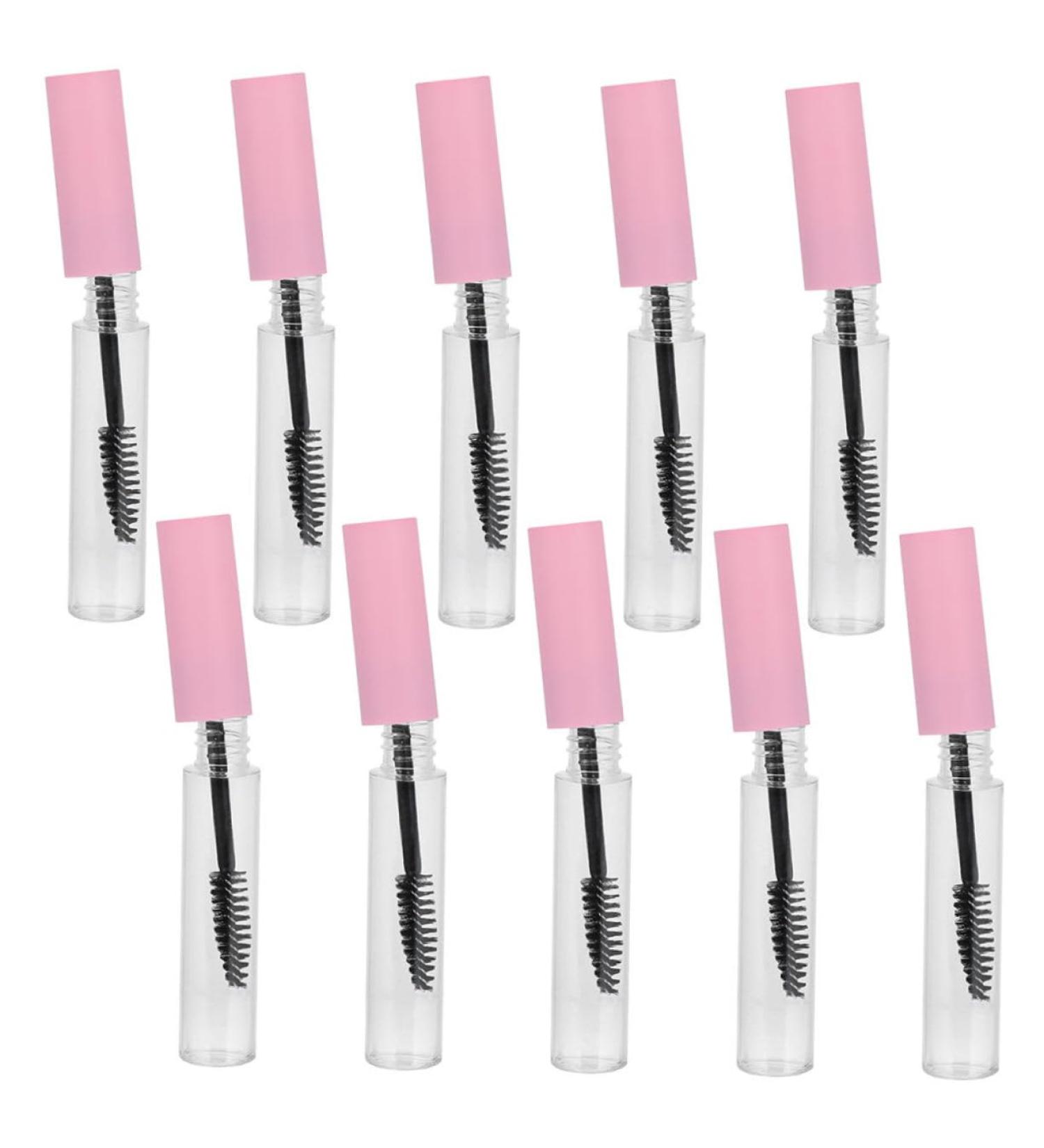LALADEFIEE 15pcs Mascara Empty Tube Lash Wand Sweatproof Mascara Empty Mascara Tube Bottle Spoolie Pink Plastic - Buy Online on GoSupps.com