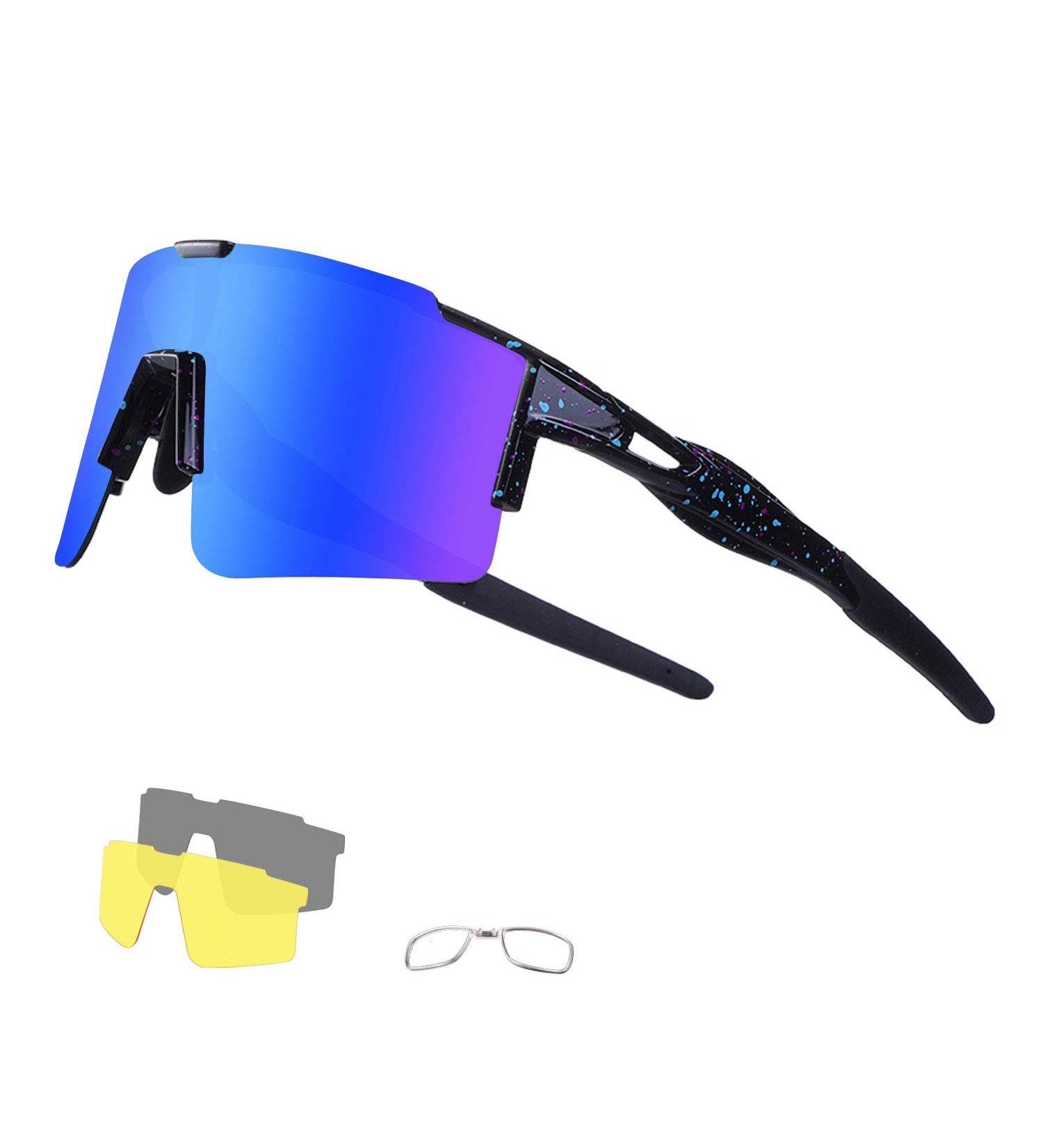 Duduking Sports Glasses | UV400 Protection Cycling Sunglasses for Men & Women | Interchangeable Lenses for Outdoor Activities - Buy Online on GoSupps.com