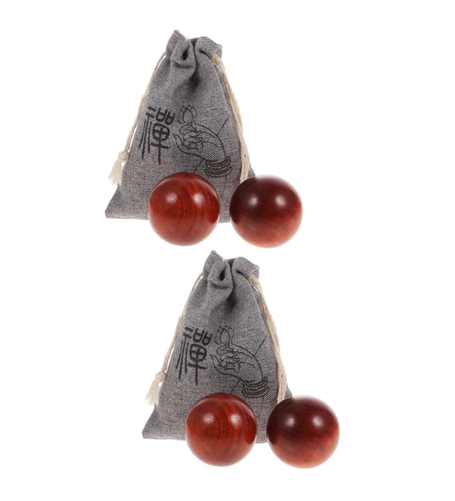 Fomiyes Hand Massage Balls - Chinese Style Wooden Fitness & Wellness Gifts for Hand Care | International Shipping Available - Buy Online on GoSupps.com
