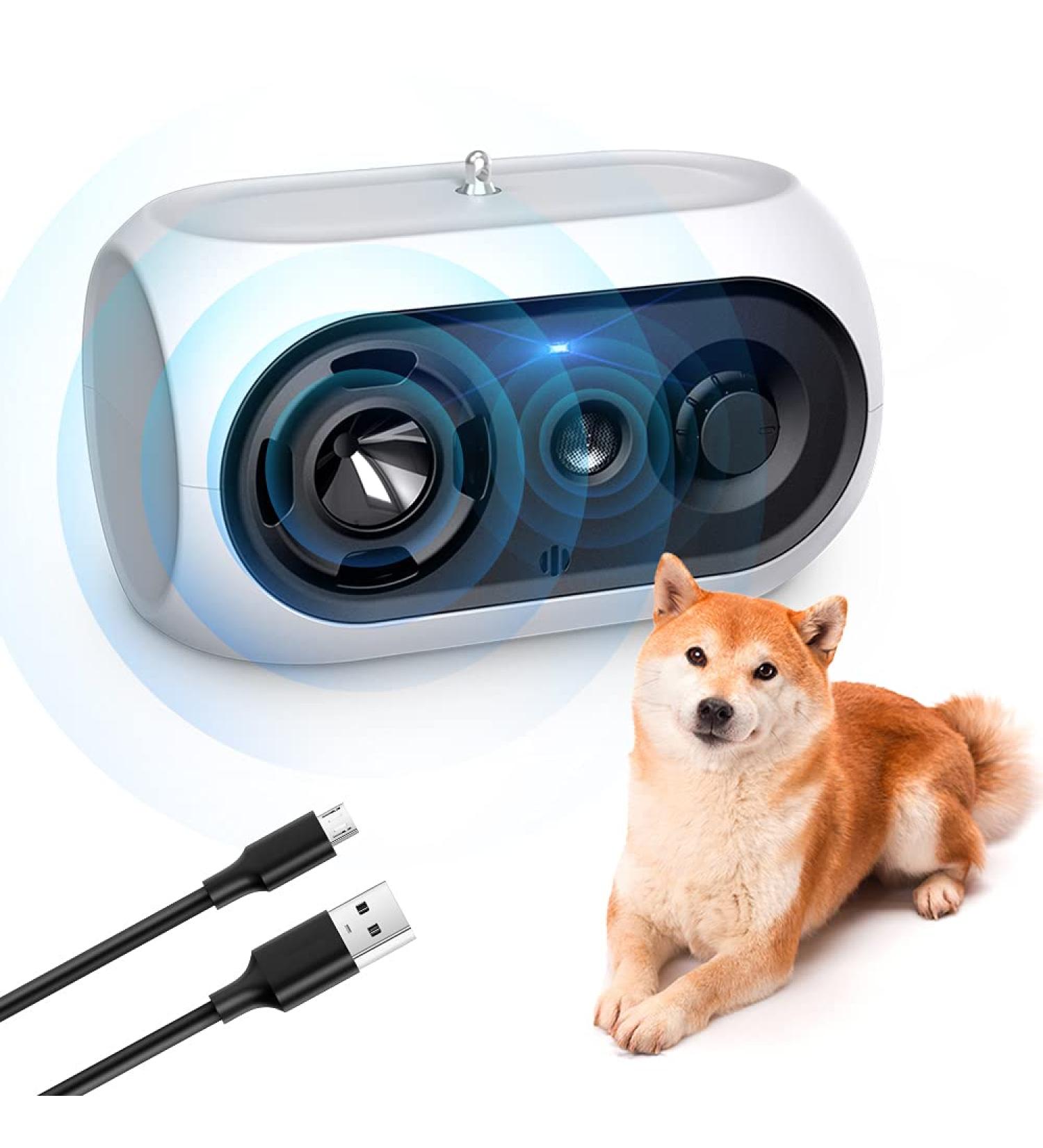 Antibell for Dogs - 3 Ultrasonic Anti-Bark Device with Adjustable Frequency & 33ft Range - Effective Sonic Bark Control - Buy Online on GoSupps.com