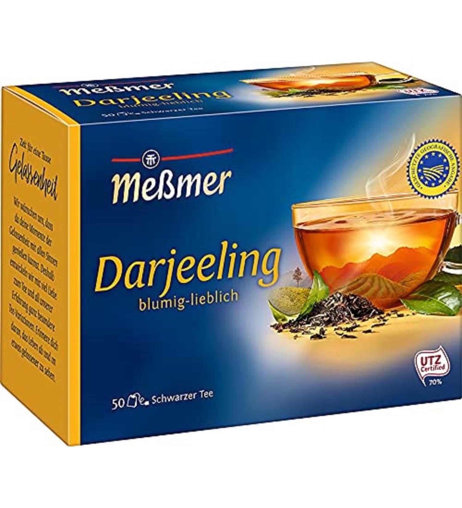 Me mer Darjeeling Tea - 50 Vegan Gluten-Free & Lactose-Free Tea Bags for International Shipping - Buy Online on GoSupps.com