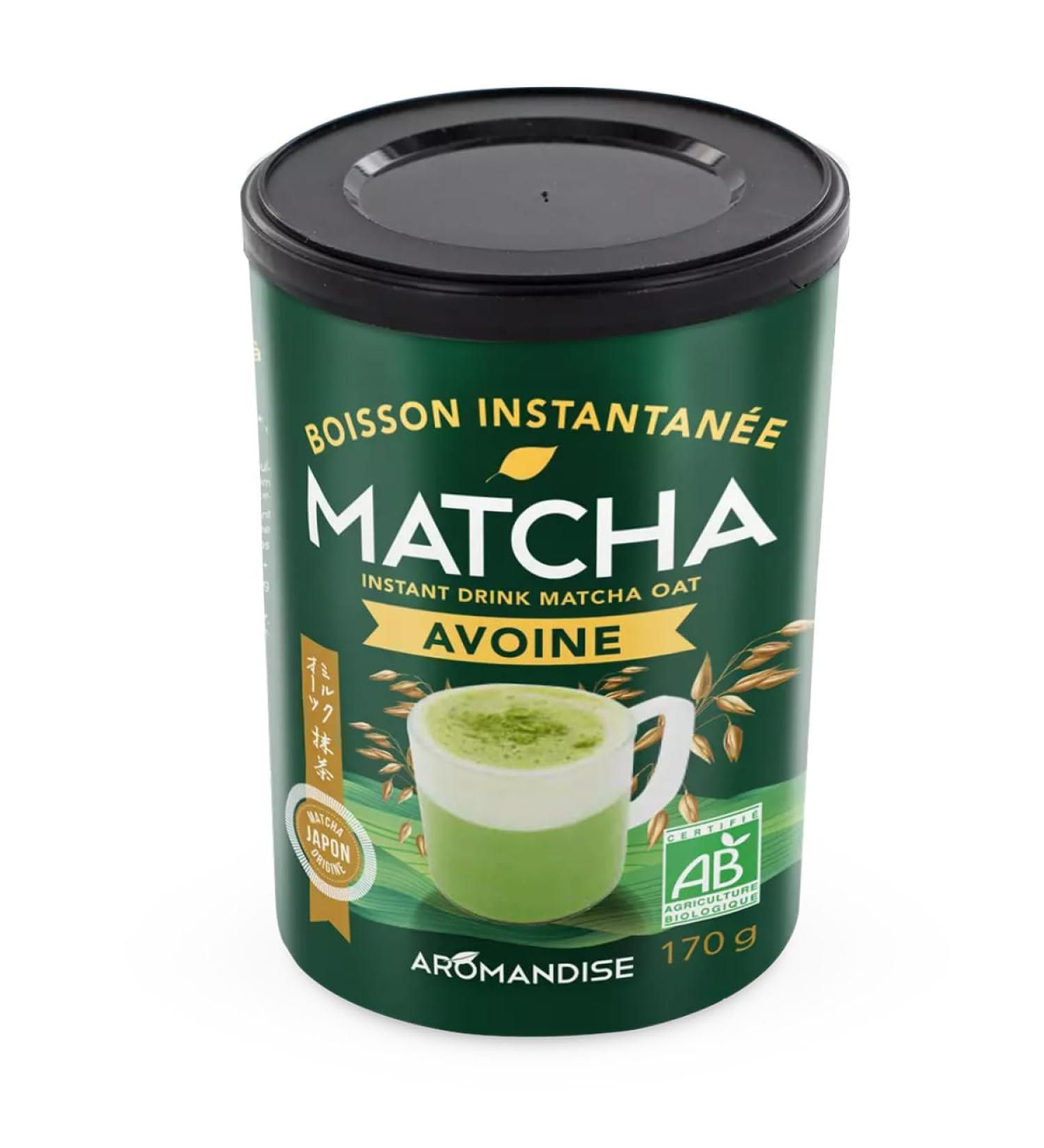 Aromandise - Latt Matcha Avoine bio 170g - Boisson instantan e