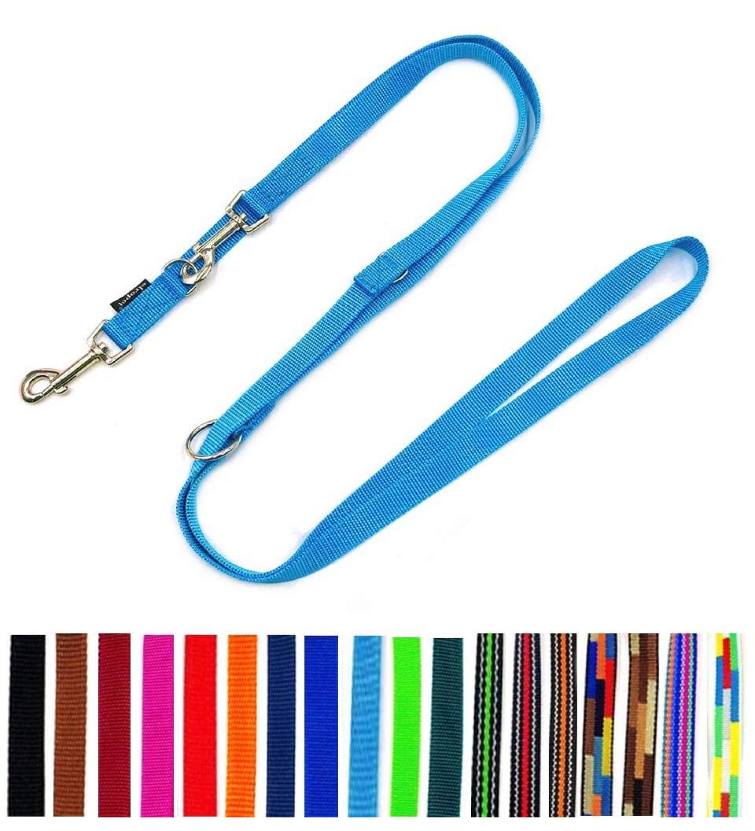 Adjustable Dog Leash Double Leash for Large Dogs - Turquoise 20mm 2.00m - Buy Internationally - Buy Online on GoSupps.com