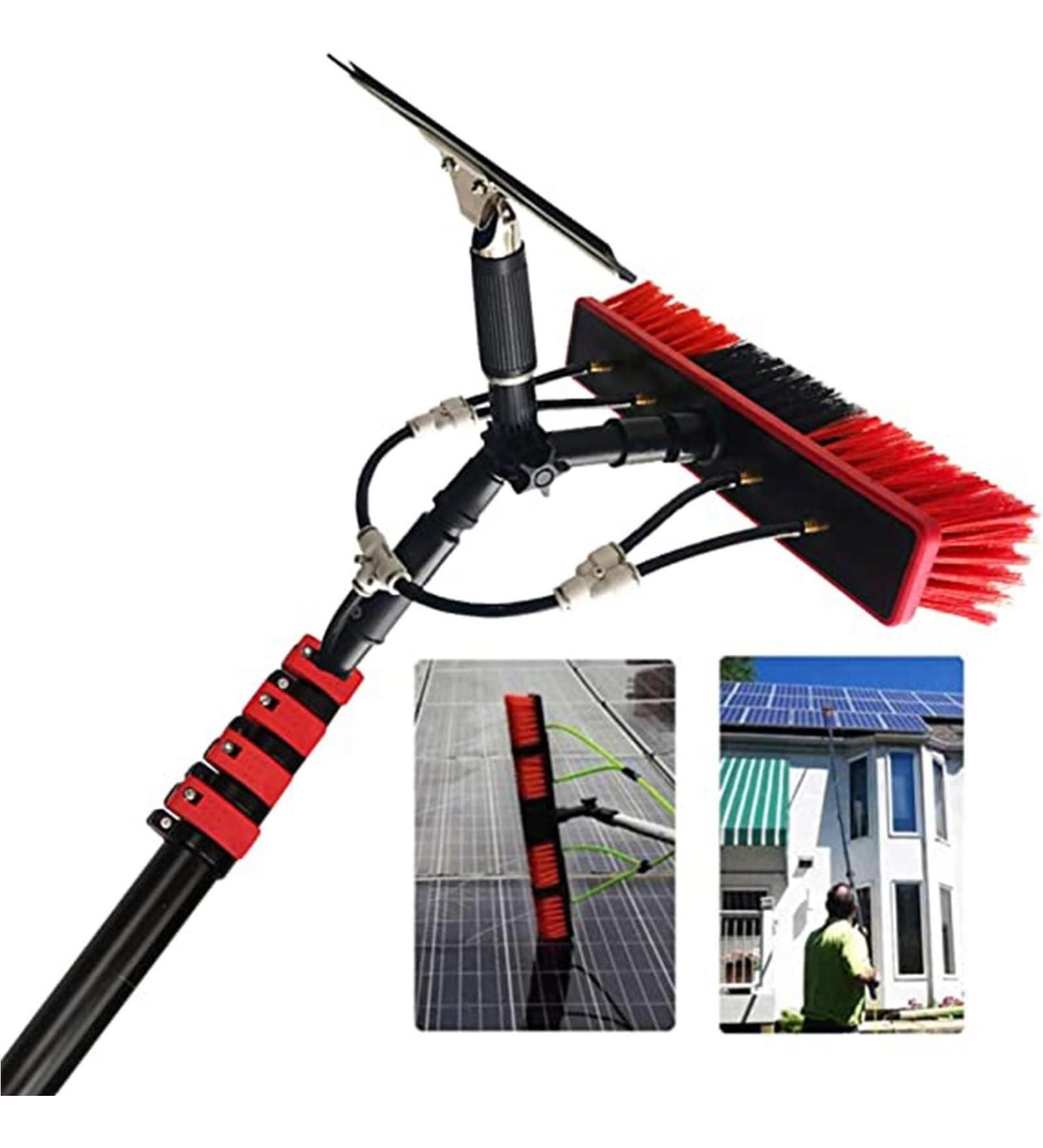 Water Fed Pole Outdoor Window Cleaner Water Fed Brush W/Squeegee Window Cleaning Solution with Extension Pole for Indoor/Outdoor Glass 35cm Brush Head 12M/39FT - Buy Online on GoSupps.com