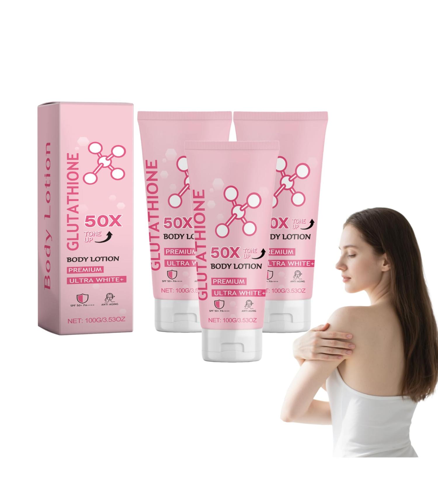 VKaoess Glutathione & Niacinamide Tone Up Body Lotion Lightweight daily moisturizing lotion enriched with glutathione 50x for all skin types scented moisturizer for a soft 100 g 3 pieces - Buy Online on GoSupps.com