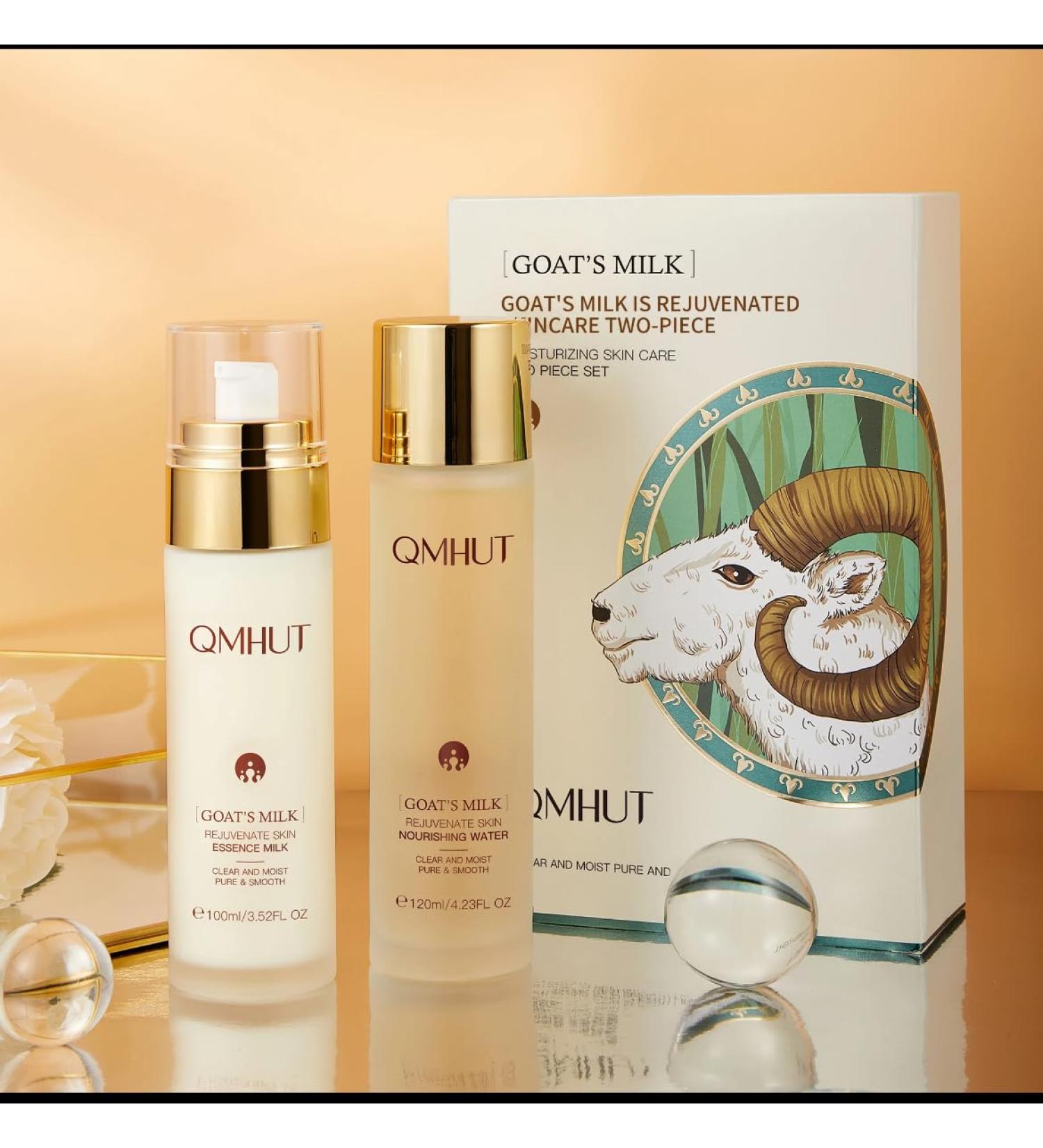 Goat Milk Skin Care Set - 2 Piece Hydrating & Smoothing Formula for Nourished Skin | Replenish Dry Skin & Improve Roughness - Buy Online on GoSupps.com