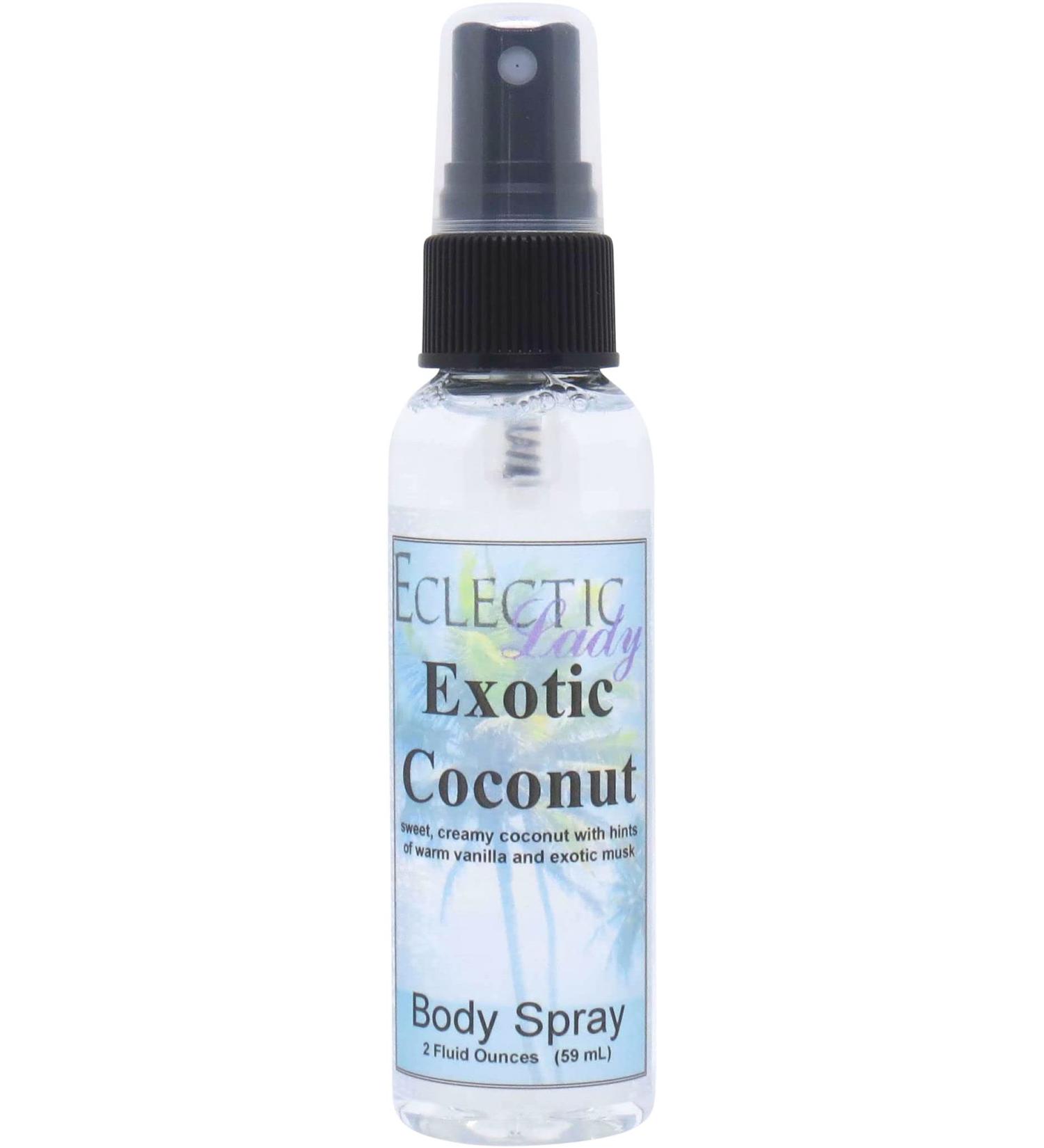 Exotic Coconut Body Spray 2 ounces Body Mist for Women with Clean Light & Gentle Fragrance Long Lasting Perfume with Comforting Scent for Men & Women Cologne with Soft Subtle Aroma For Daily Use 2 Fluid Ounces - Buy Online on GoSupps.com