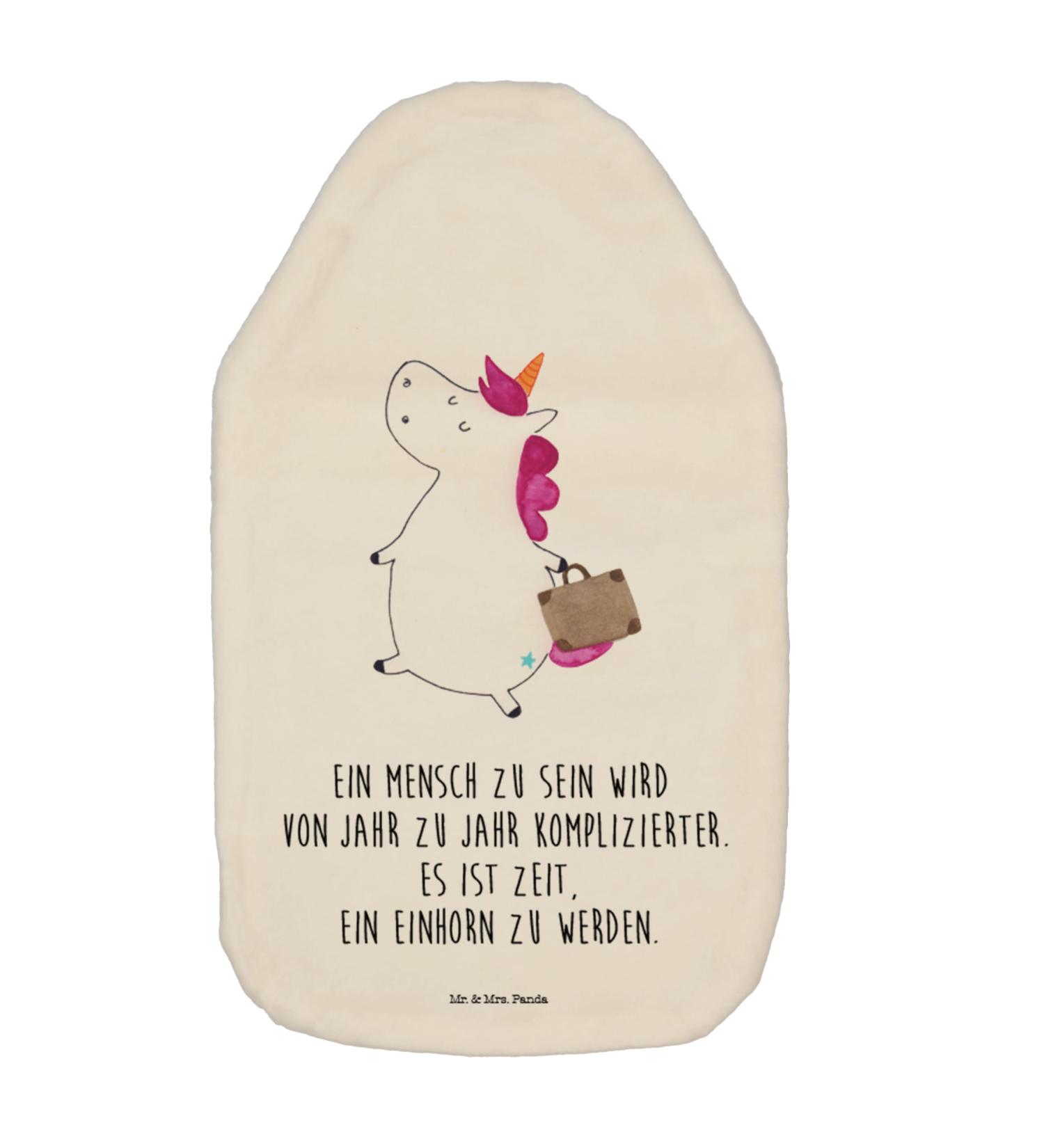 Mr. & Mrs. Panda Warm Bottle Einhorn Suitcase - Funny Unicorn Hot Water Bottle & Grain Pillow Gift | Perfect Unicorn Decor - Buy Online on GoSupps.com