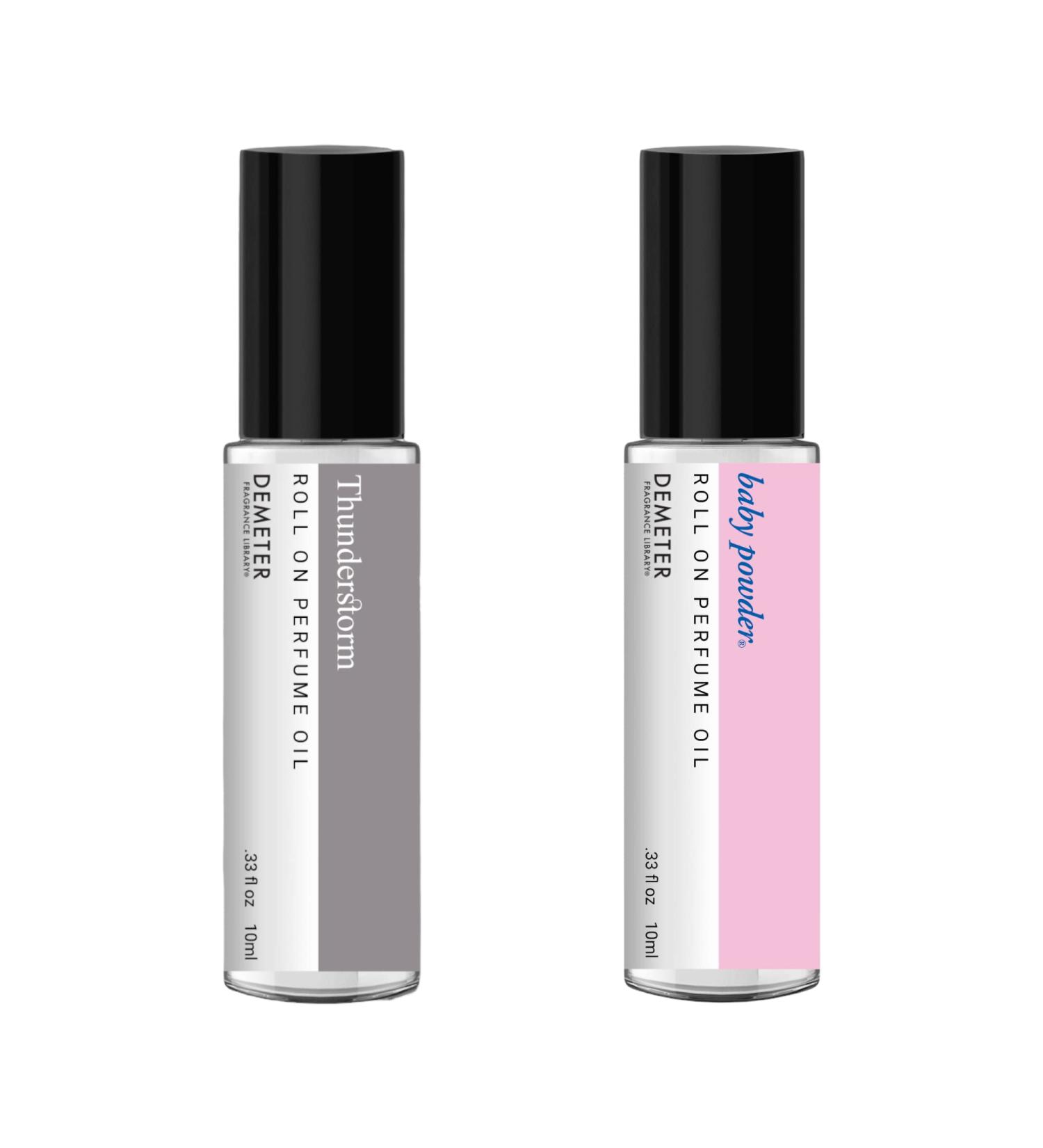 DEMETER Thunderstorm & Baby Powder Perfume Oil Roll on Duo - Buy Online on GoSupps.com