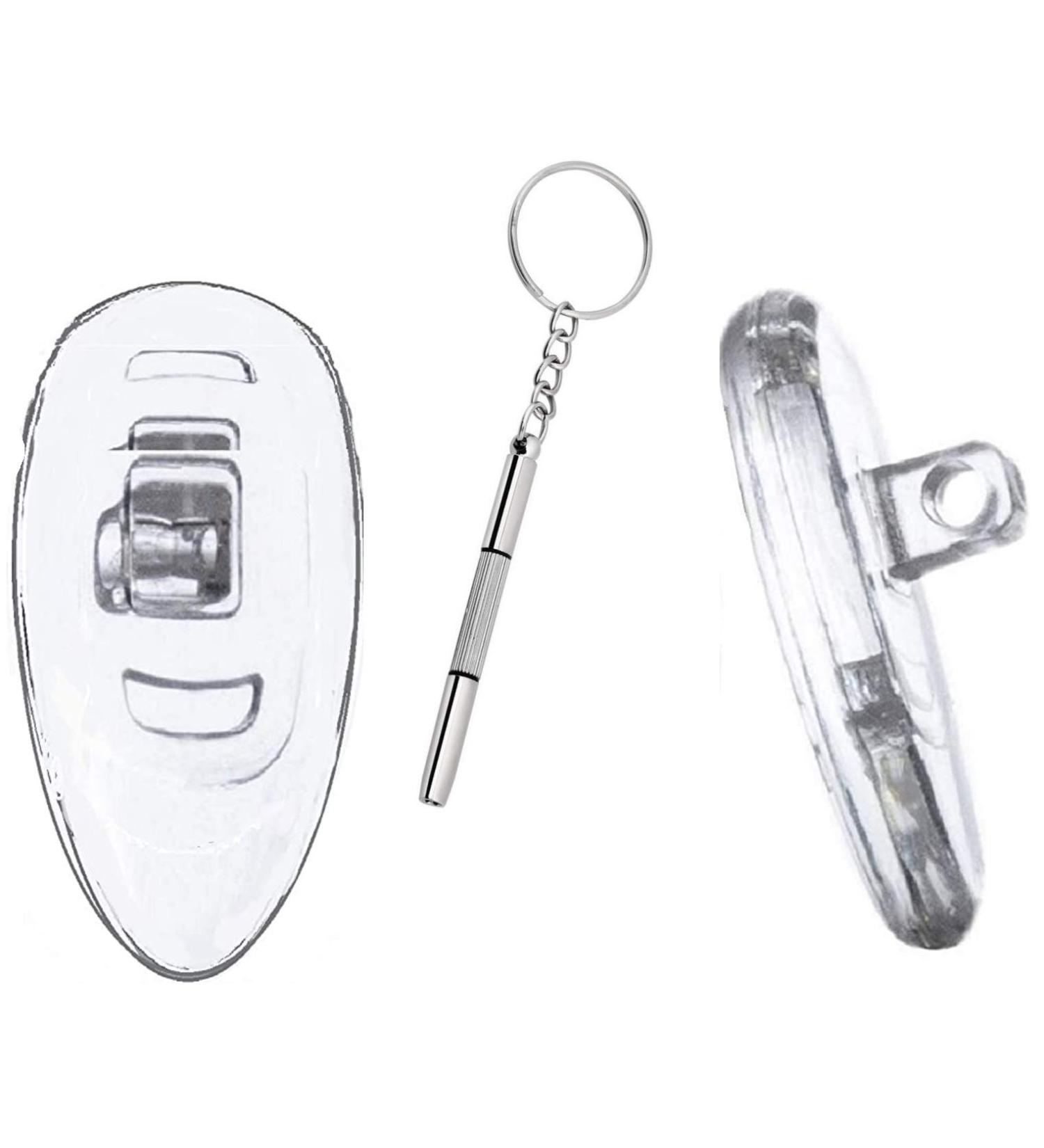 Buy 3 Pairs (6 Pieces) 17mm Drop Shape Silicone Nose Pads + Screwdriver - Cosmintra | International Shipping Available - Buy Online on GoSupps.com