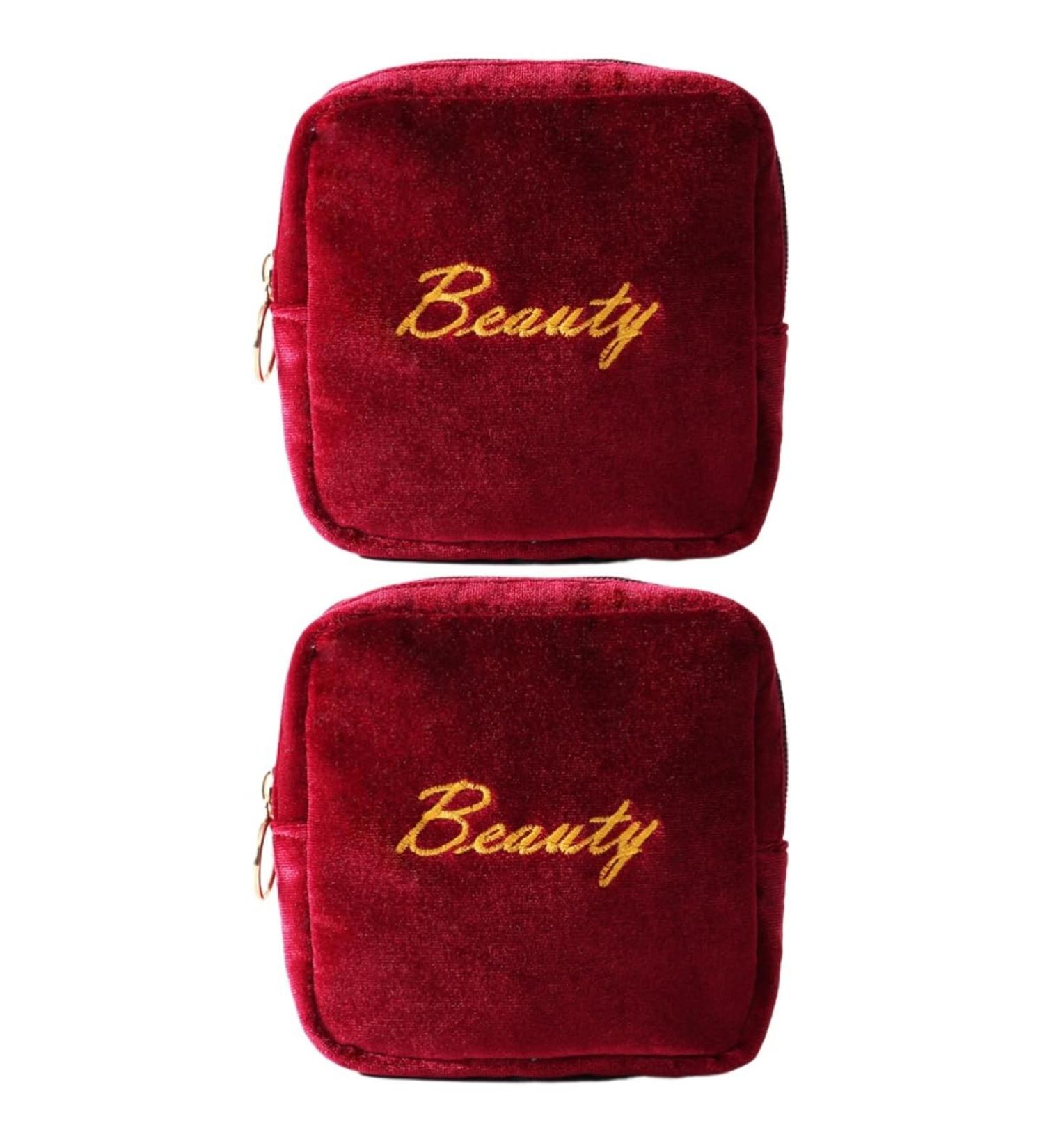 Buy Lurrose 2-Pack Plush Makeup Bags - Clear Travel Cosmetic Organizers & Coin Pouches - Perfect for International Shipping - Buy Online on GoSupps.com