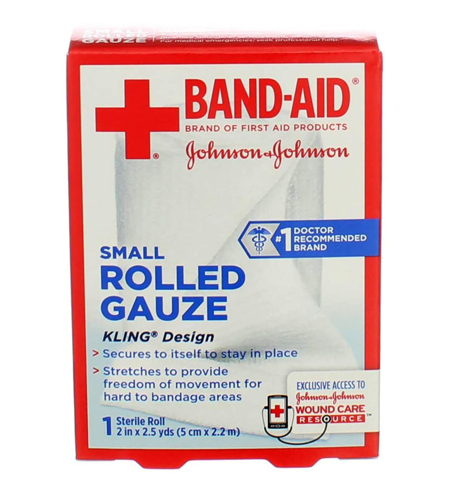 Buy 2 Pack Johnson & Johnson Red Cross First Aid Rolled Gauze - Fast Shipping Worldwide - Buy Online on GoSupps.com