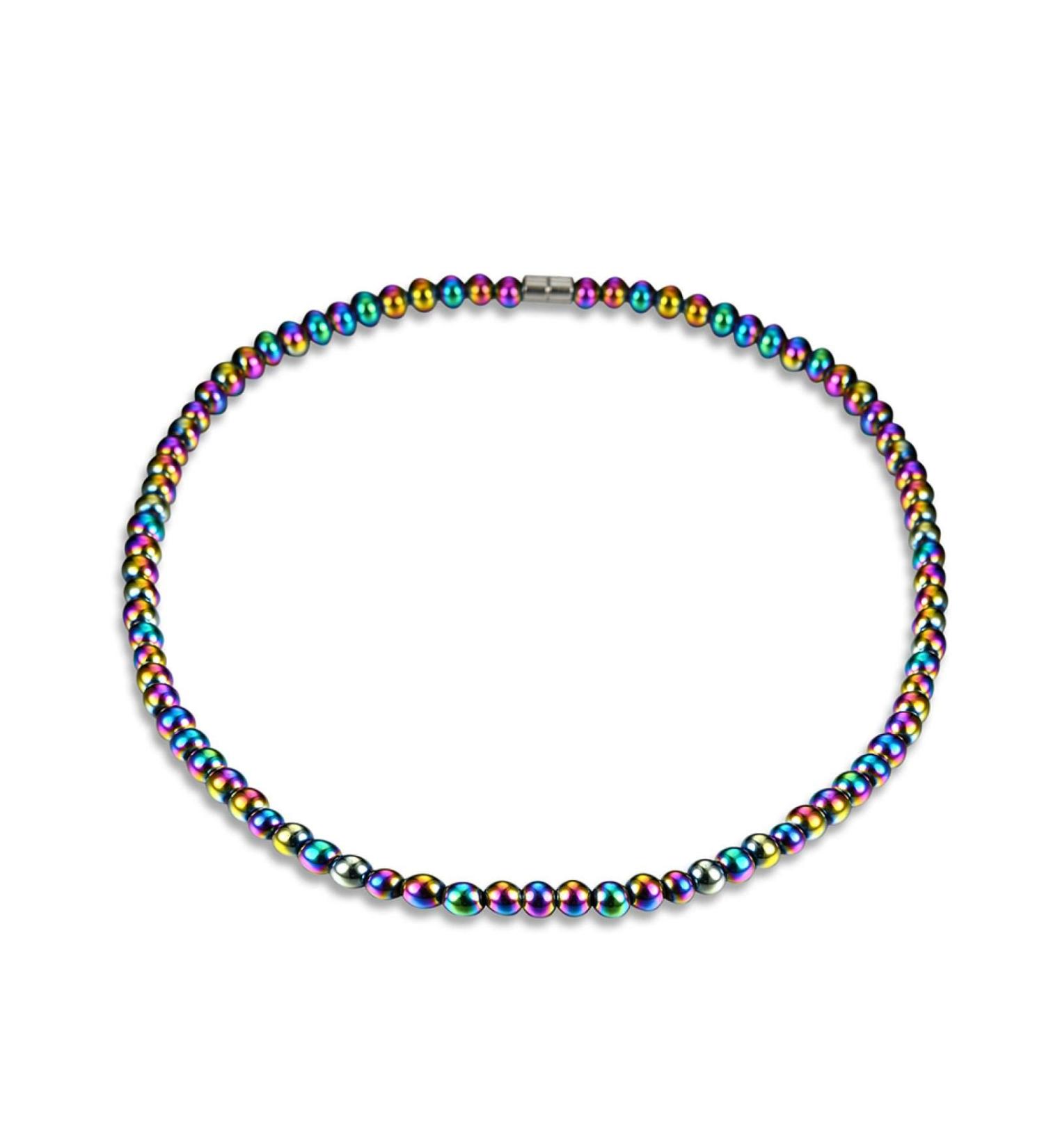 Tyenaza Magnetic Necklace | Hematite Therapy Jewelry for Men & Women | Healthy Magnetic Field Necklace Gift - Buy Online on GoSupps.com