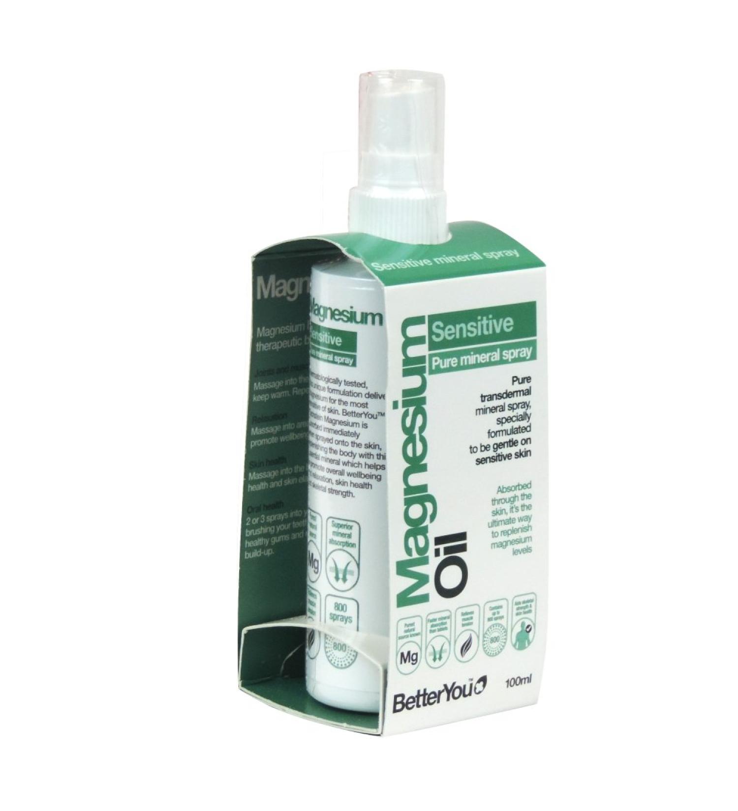 BetterYou Better You | Magnesium Oil Sensitive | 6 x 100 ml