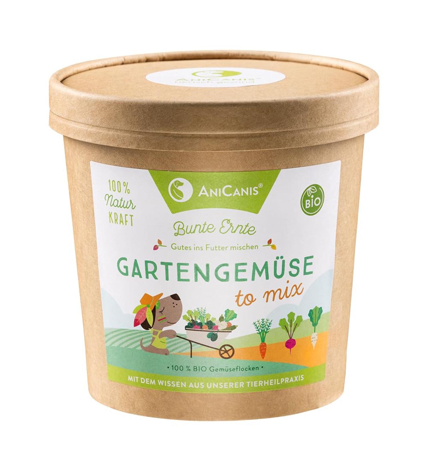 Anicanis Organic Garden Vegetable Flakes for Dogs - Dried Carrots Zucchini Spinach Parsnip & Beetroot - Healthy 175g Vegetable Mix - Buy Online on GoSupps.com