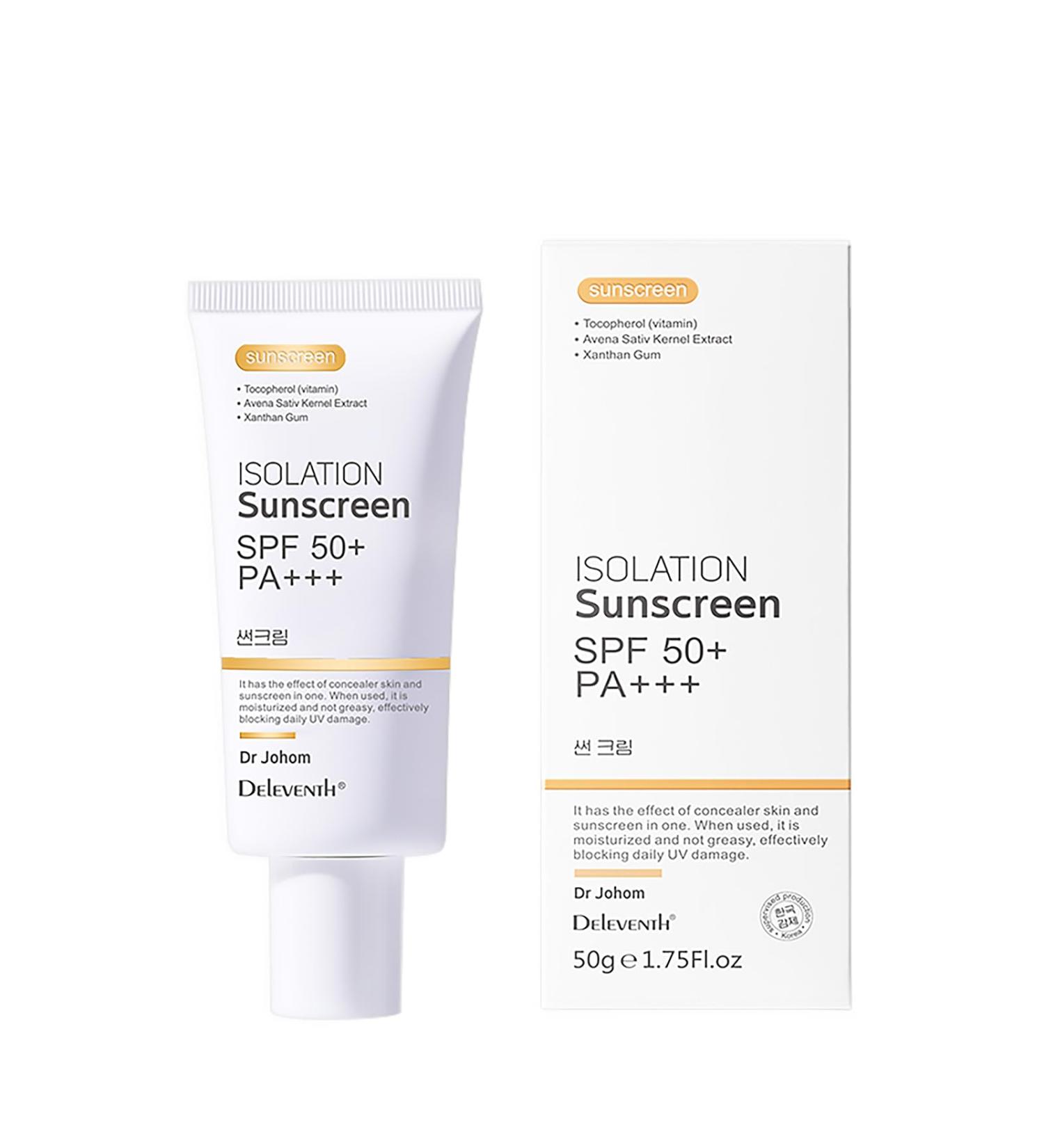 DEleventh Korean Brand SPF 50+ PA+++ Sunscreen Cream 50g / Aqueous and Non-Greasy Effectively Blocks Daily UV Damage and Protects Facial Skin Neck & Arms - Buy Online on GoSupps.com