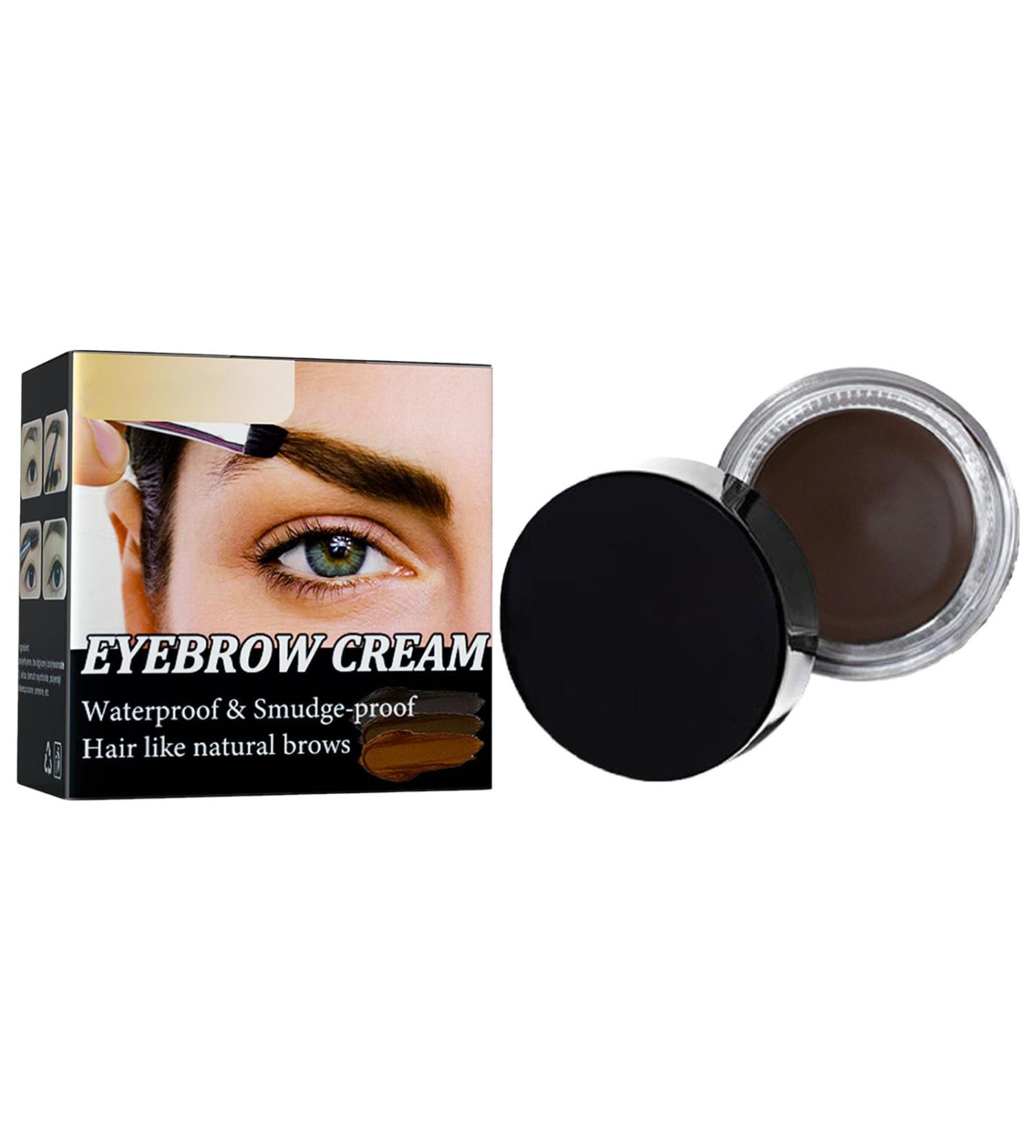 1PCS Eyebrow Pomade Waterproof Eyebrow Cream Smudge Proof Brow Pomade Sweat Proof Long Lasting for Natural Looking Eyebrow Makeup Taupe - Buy Online on GoSupps.com
