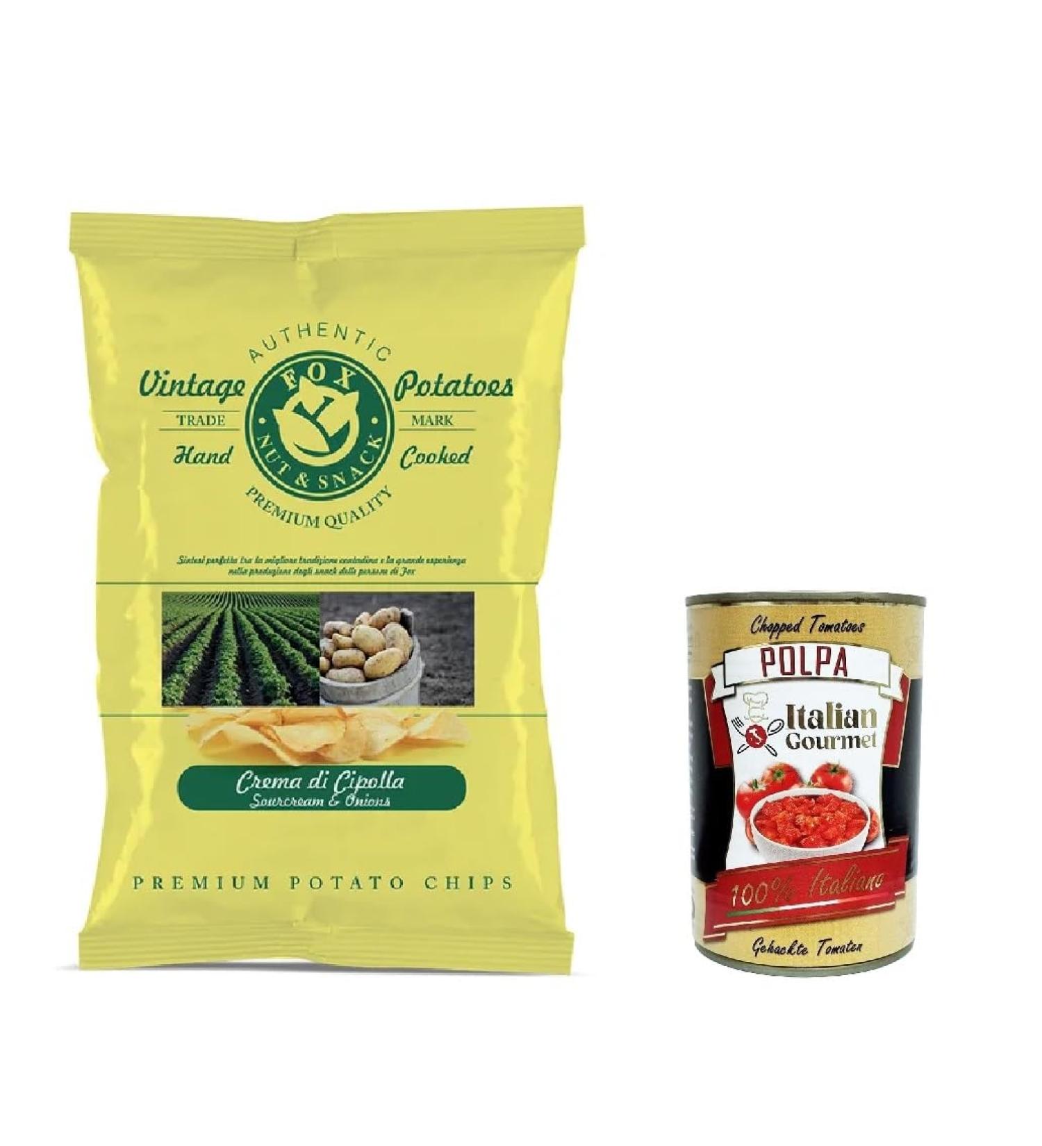  Italian Gourmet E.R. Fox Natural Quality Vintage Pack of 20 Onion Creams Premium Quality Ionic Cream Handmade in Italy 120g + Italian Gourmet Polpa 400g - Buy Online on GoSupps.com