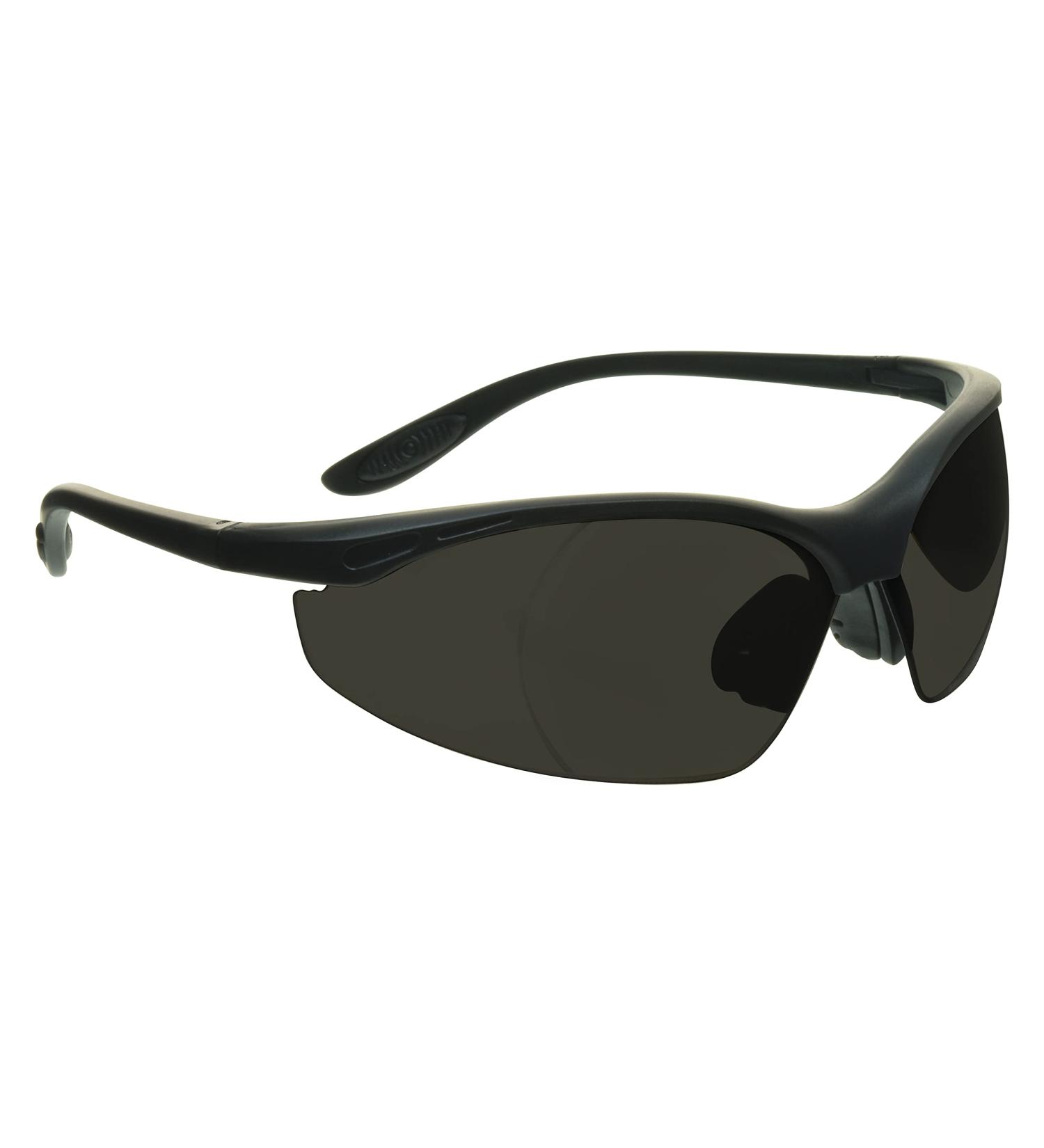 proSPORT Full Lens Reader Safety Glasses - Clear/Smoke Sport Wraparound Curve - 1 Pair (Grey Lens 1.5x) - Buy Online on GoSupps.com
