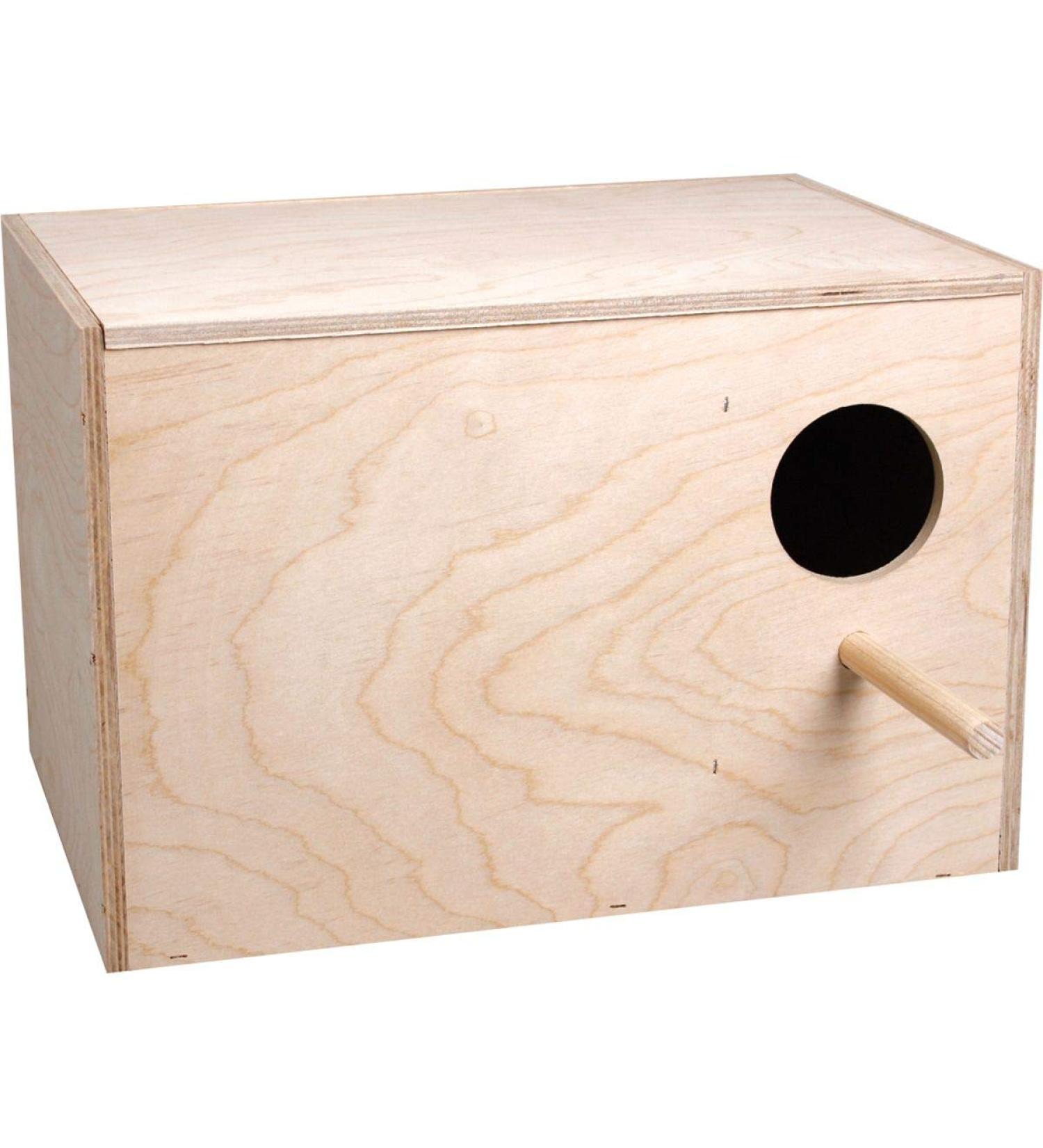 Flamingo NEST BOX COCKATIELS HORIZONTAL. Natural