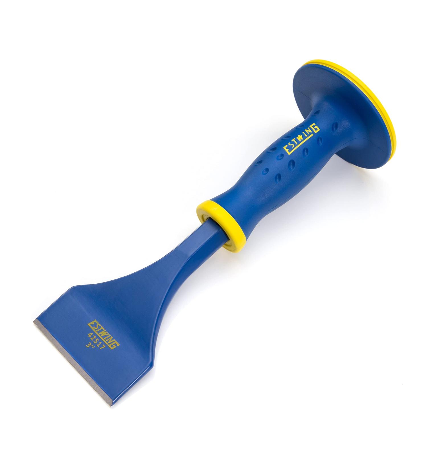 Estwing 3-Inch Wide Flooring Chisel with Hand Grip Guard - 42517 - Buy Online on GoSupps.com