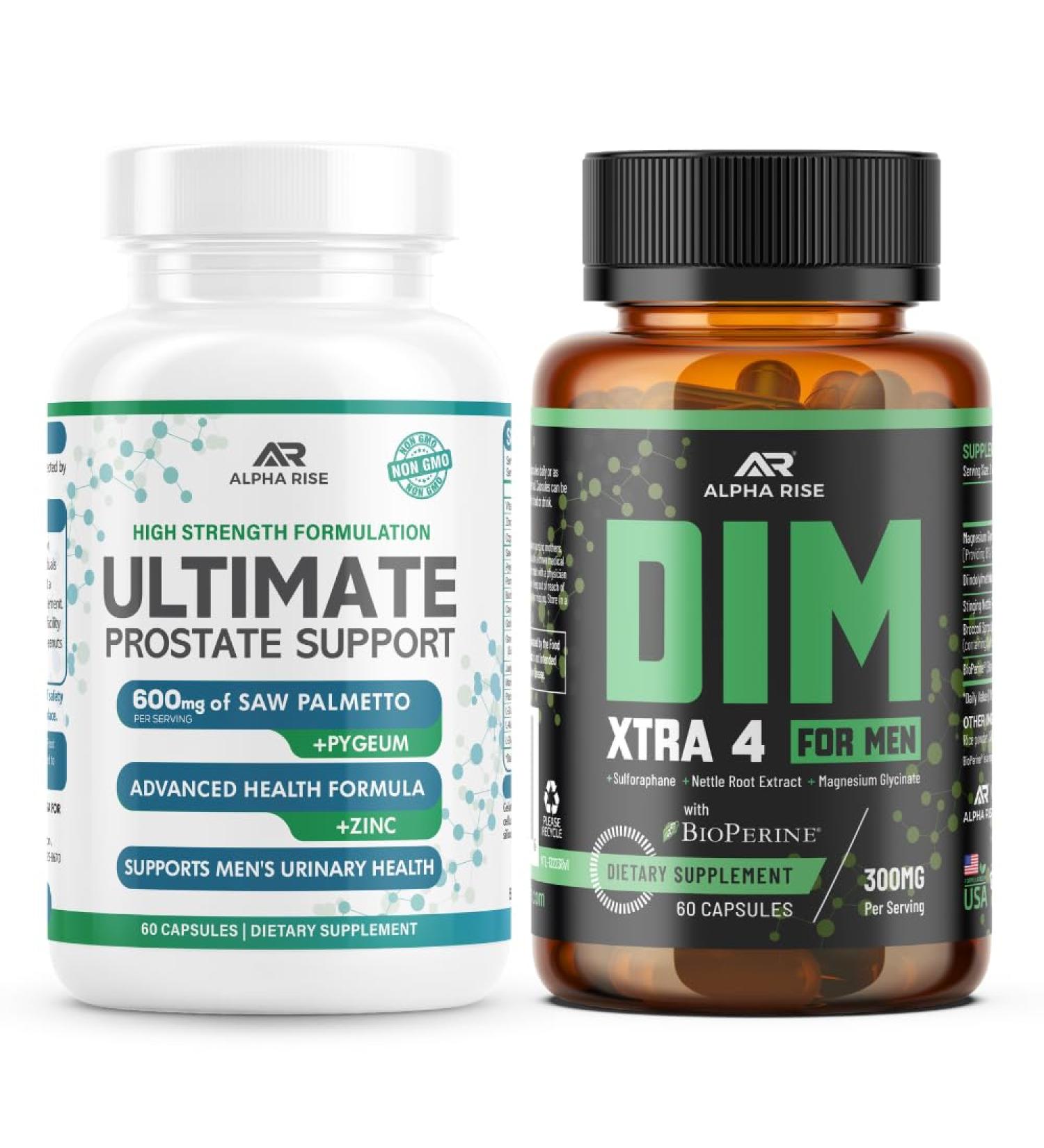 ALPHA RISE Best Over-The-Counter Prostate Support - Prostate Health Supplement for Men + Premium DIM Supplement for Men - Buy Online on GoSupps.com