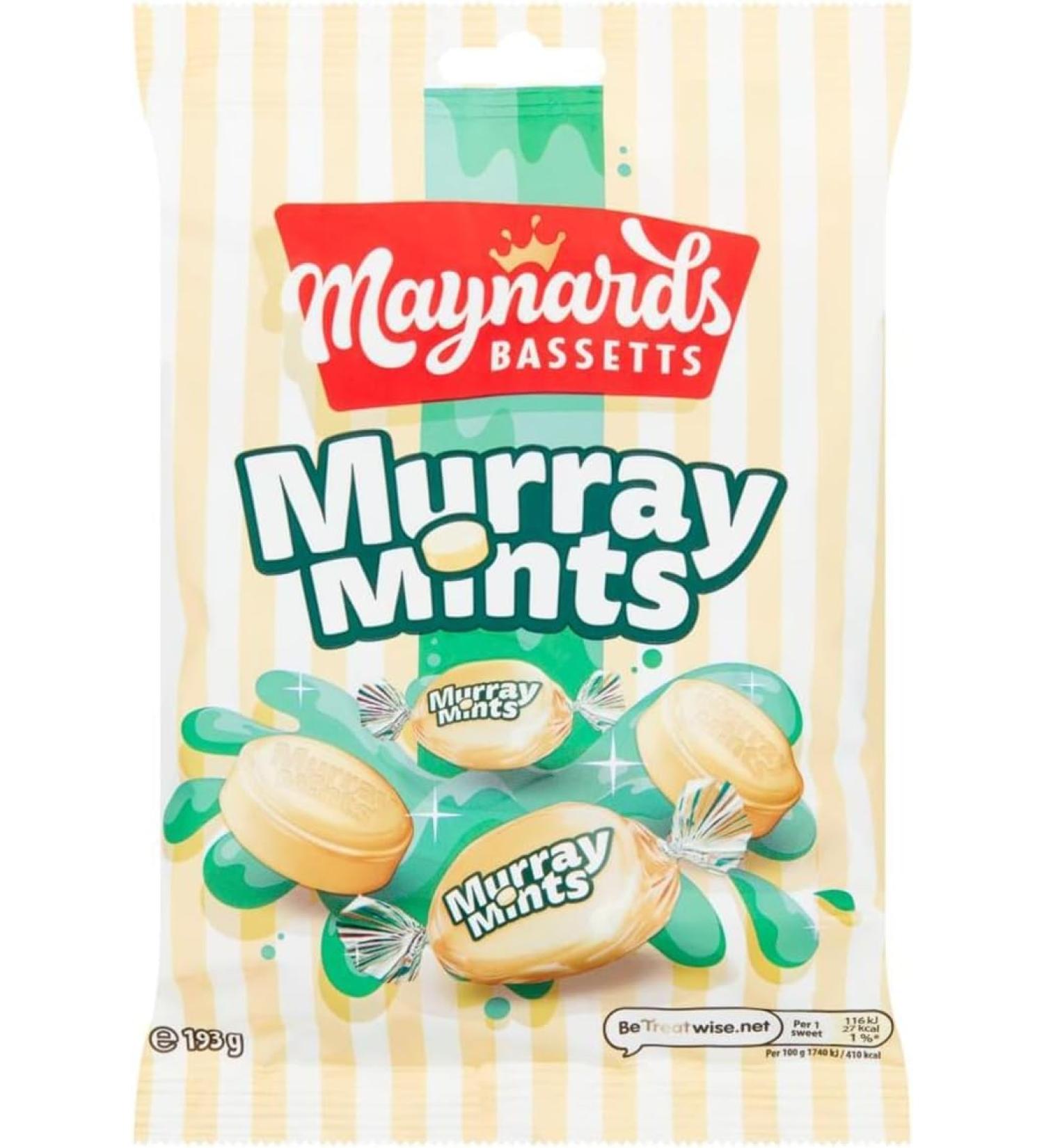 Maynards BASSETTS MURRAY Mints Sweets 12 x 193g Bags - Buy Online on GoSupps.com