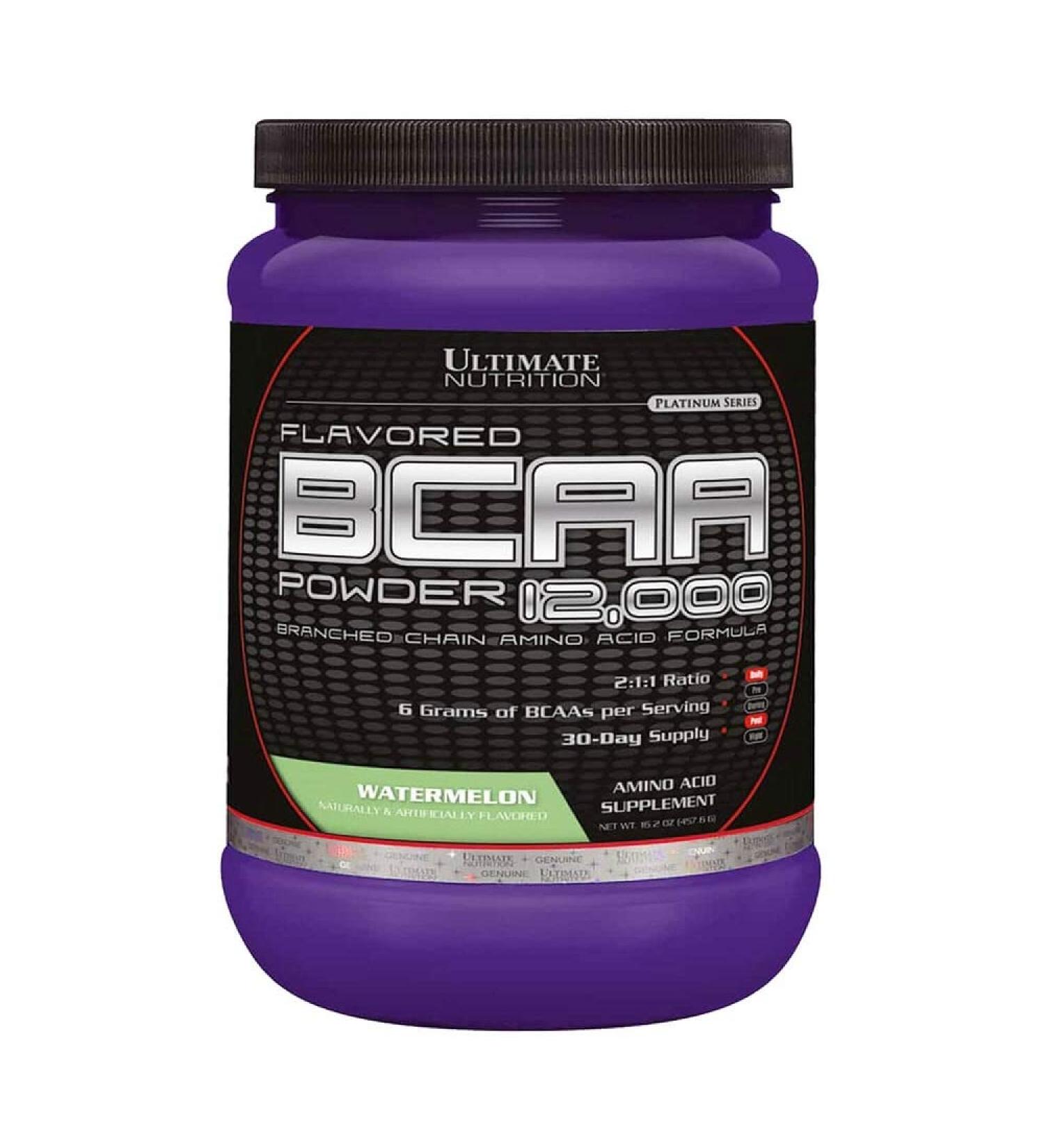 Ultimate Nutrition Flavored BCAA Powder - Caffeine Free with 3g Leucine 1.5g Valine 1.5g Isoleucine - Post Workout Amino Acid Supplement Orange 30 Servings