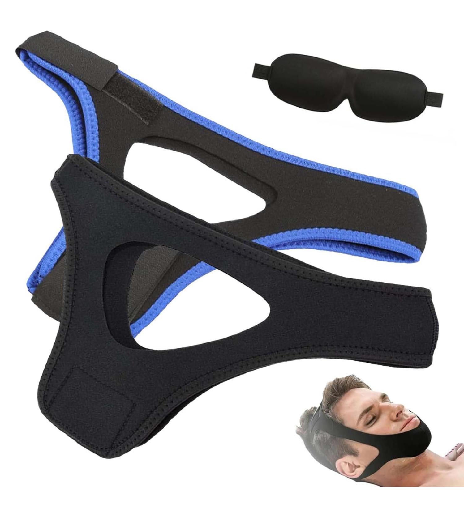 Veralabs Airflow Jaw Strap - Breathable Stop Snoring Chin Strap for Men & Women | Adjustable Mouth Closure Solution (Black & Blue - Buy Online on GoSupps.com