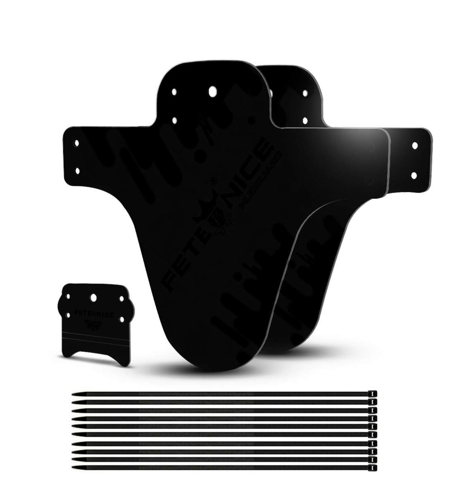 FETESNICE 2 Pcs Mountain Bike Fender Set for 26-29 Wheels - Front and Rear Mudguard for MTB, Plus Size, Fat Bikes - Black - Buy Online on GoSupps.com