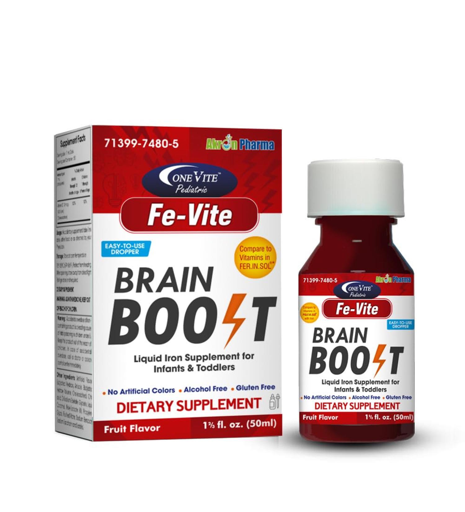 Pediatric FE-Vite Drops | Liquid Iron Supplement | 50ml 1.66 Fl Oz (Pack of 1) - Buy Online on GoSupps.com