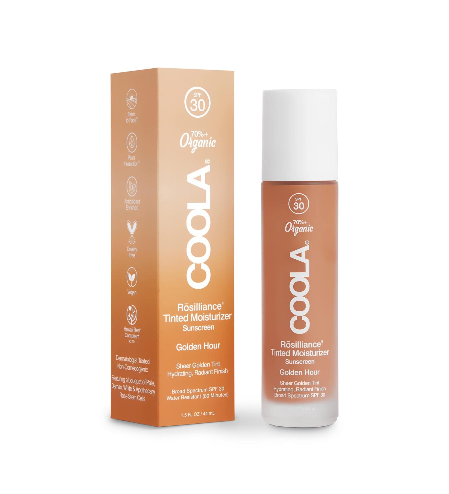 COOLA Organic Rosilliance BB Cream SPF 30 Tinted Moisturizer Sunscreen - Bronze Goddess 1.5 Fl Oz - Buy Online on GoSupps.com