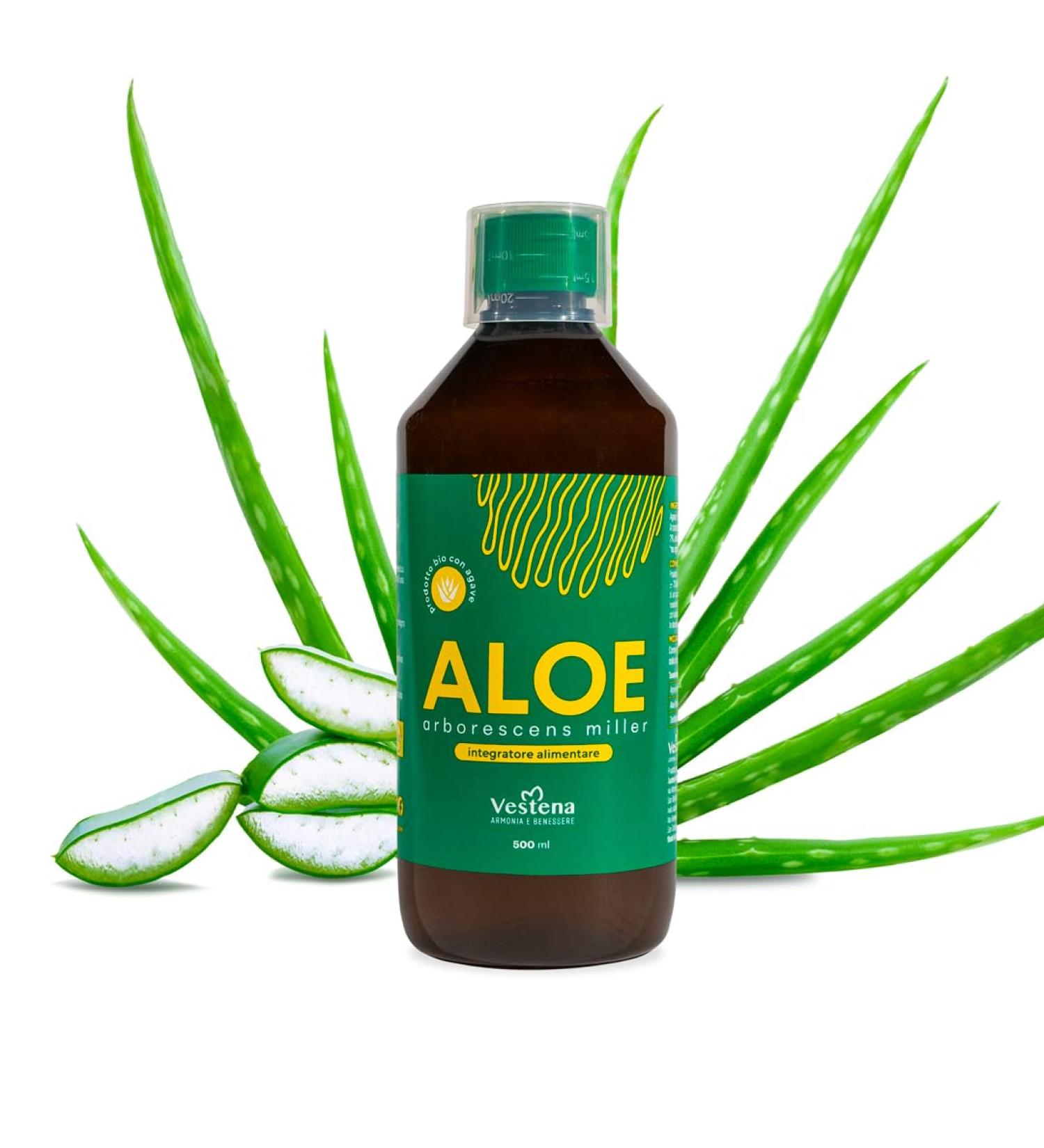 Aloe ARBORESCENS Miller with Agave 100% Vegan 100% Fresh 100% BIO Recipe bio by Father Romano Zago - Buy Online on GoSupps.com