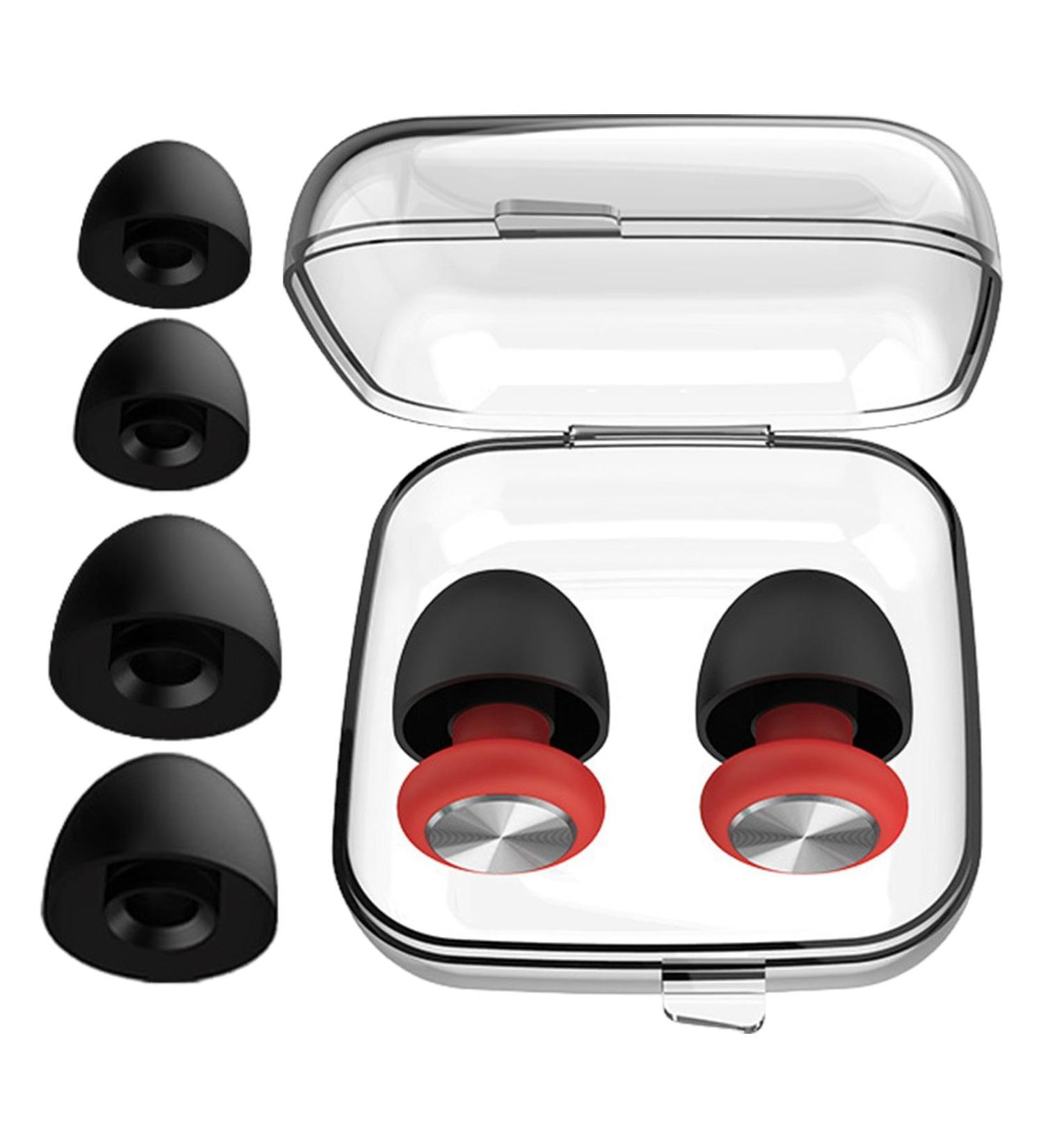 Fovolat Quiet Ear Plugs Reusable Noise-Reducing Earplugs Soft Silicone Ear Plug Noise-Reducing Earplugs Reusable Hearing Protection for Sound Reduction Sleep Travel Black Red 1 count (Pack of 1) - Buy Online on GoSupps.com