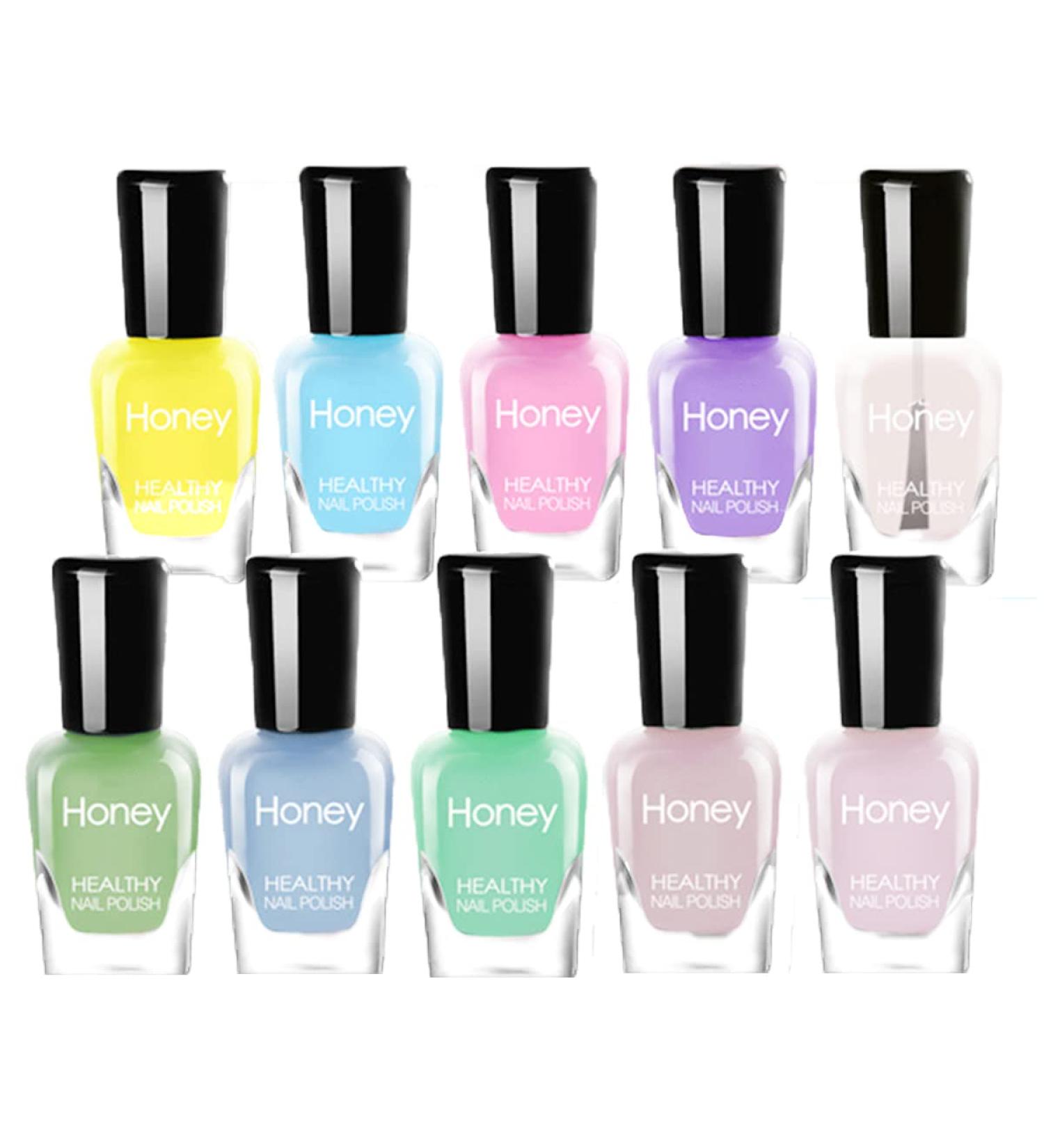 Non-Toxic Peel Off Nail Polish Set - Eco-Friendly Water-Based Polish (10 Bottles) for Women Teens & Kids - Buy Online on GoSupps.com