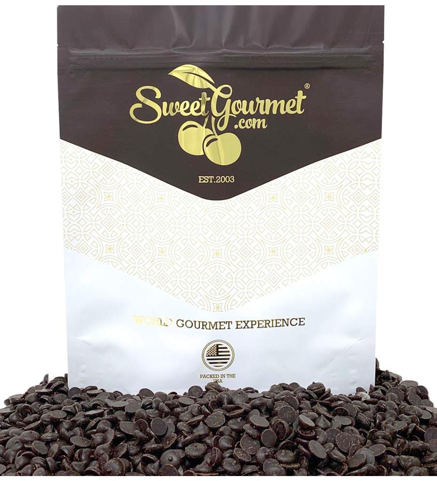 SweetGourmet Unsweetened Carob Drops 2M - No Caffeine Chocolate - 1 Pound | 100% Pure Carob - Pack of 1 - Buy Online on GoSupps.com