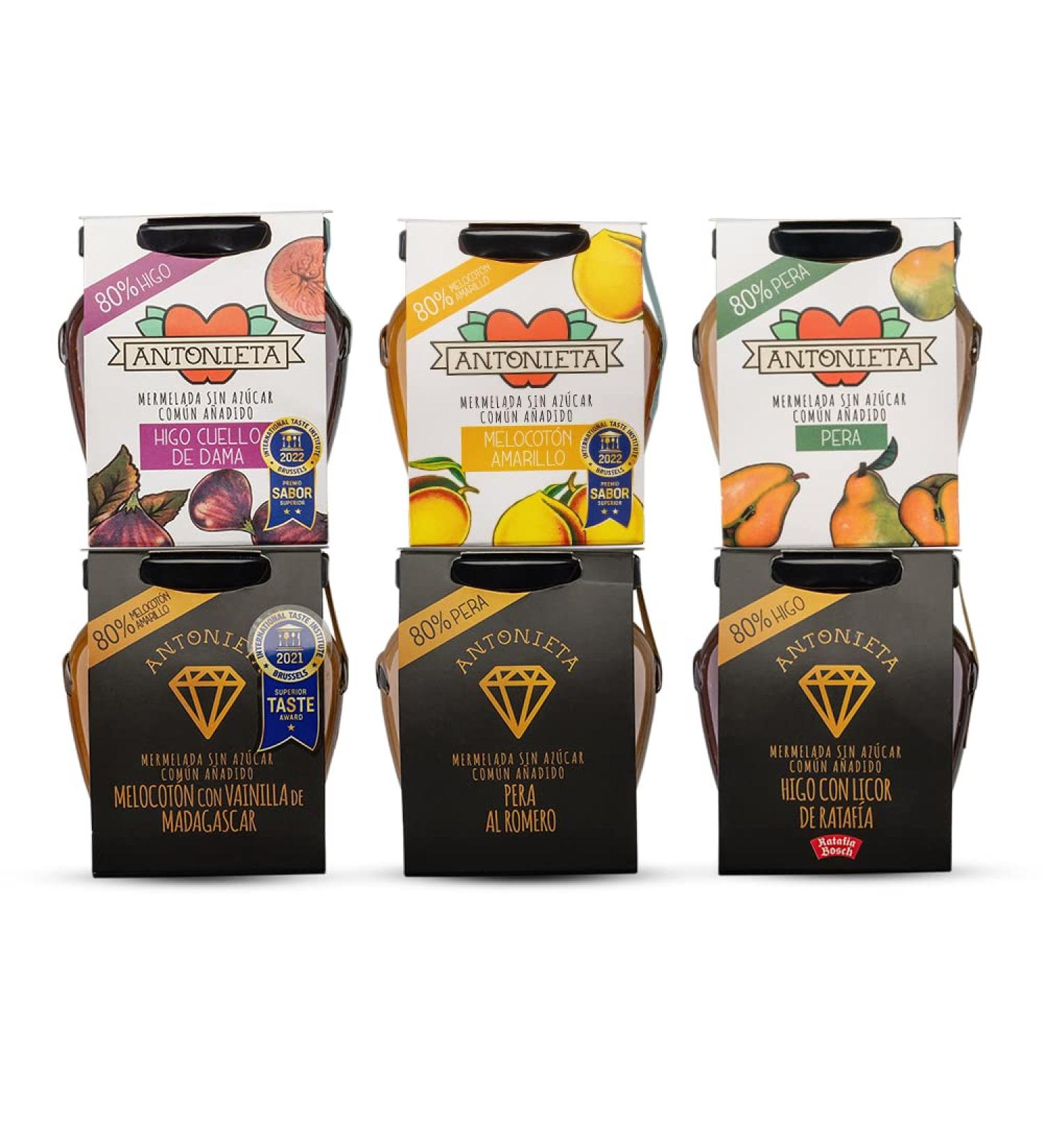 OLD SCHOOL COOKING ANTONIETA 6 flavoured jam jars: fig peach and pear 6 internationally award-winning jam jars 100% fruit gourmet jam from our own production 6 x 230 g