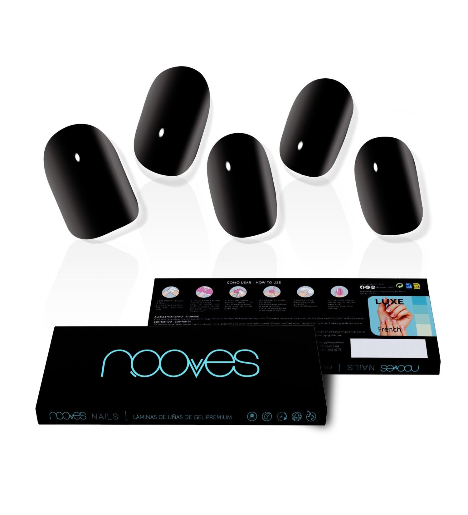  NOOVES NOOVES - Pack of 20 Lady of Midnight Black Nail Gel Sheets - Buy Online on GoSupps.com