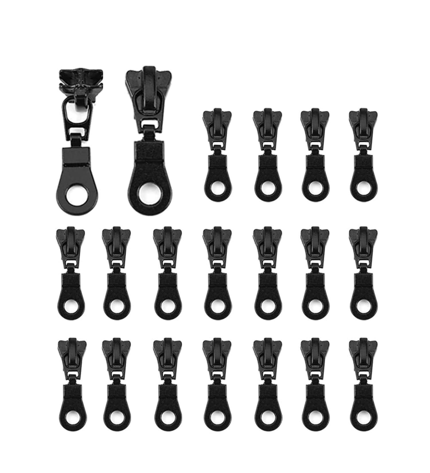 Zipper Slider Kit - 20 Metal Alloy #5 Zipper Sliders for DIY Clothing & Pockets | Fydun Zipper Repair Replacement - Buy Online on GoSupps.com