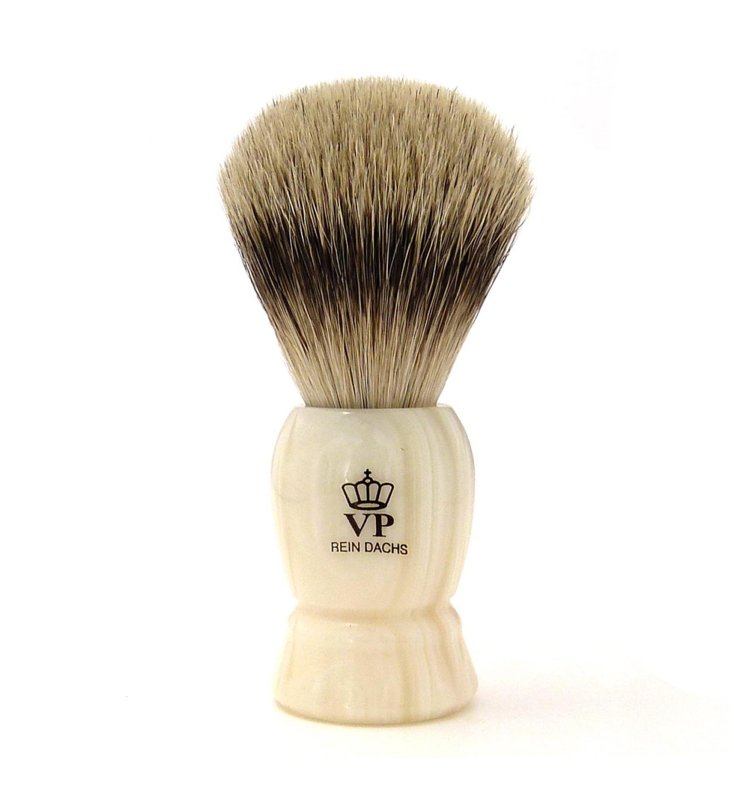 Shaving brush Royal VP - with genuine pure badger hair in selected quality - handle ivory